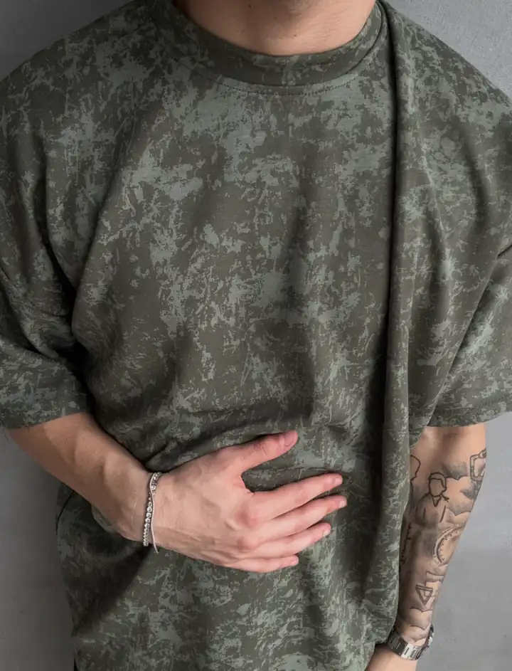 Oysho Yıkamalı Efekt Relax Fit T-Shirt – Çok Renk Seçenekli | Modern ve Rahat Stil - Haki