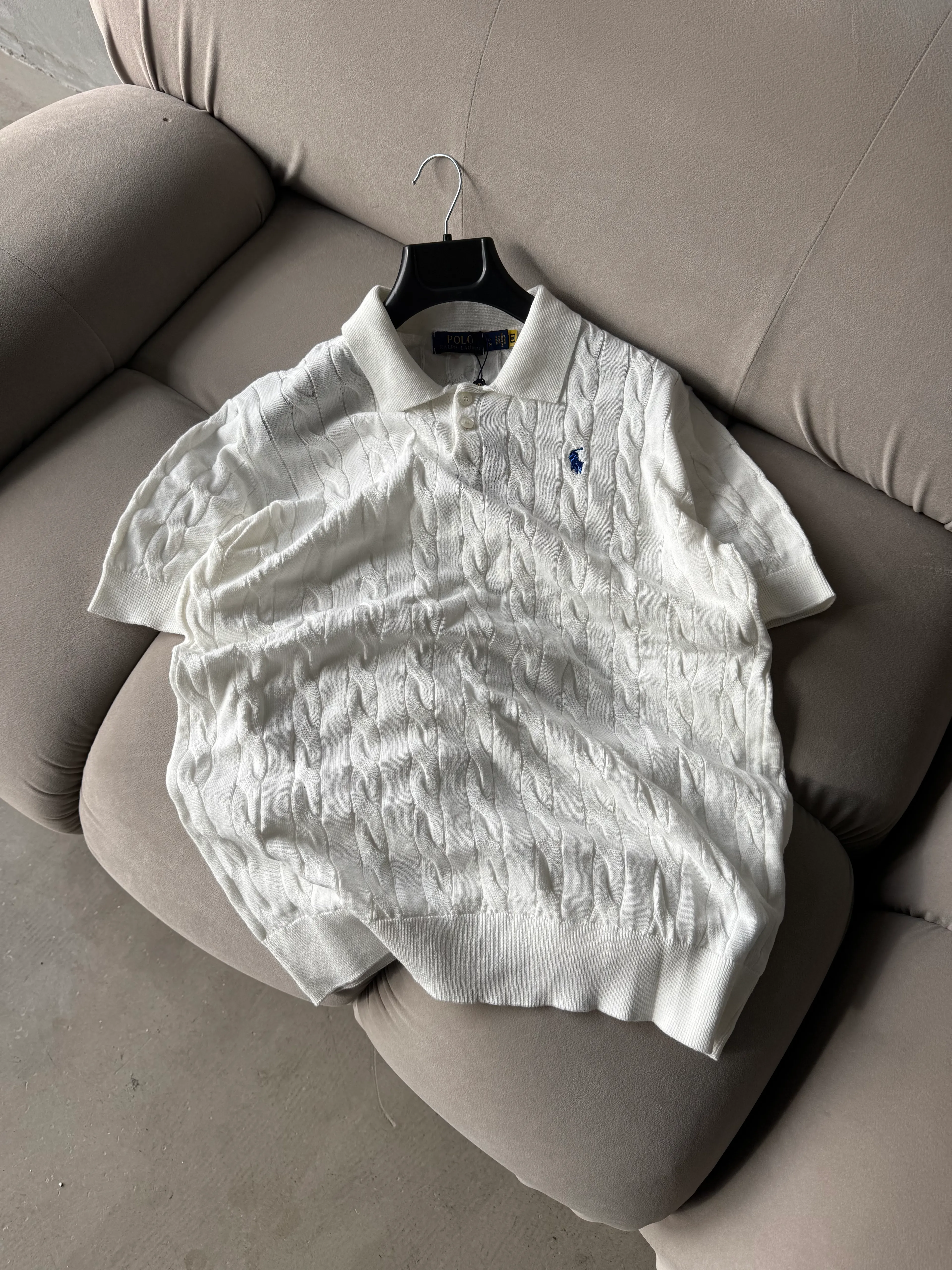 PRL Premium Kumaş Polo Yaka - Beyaz