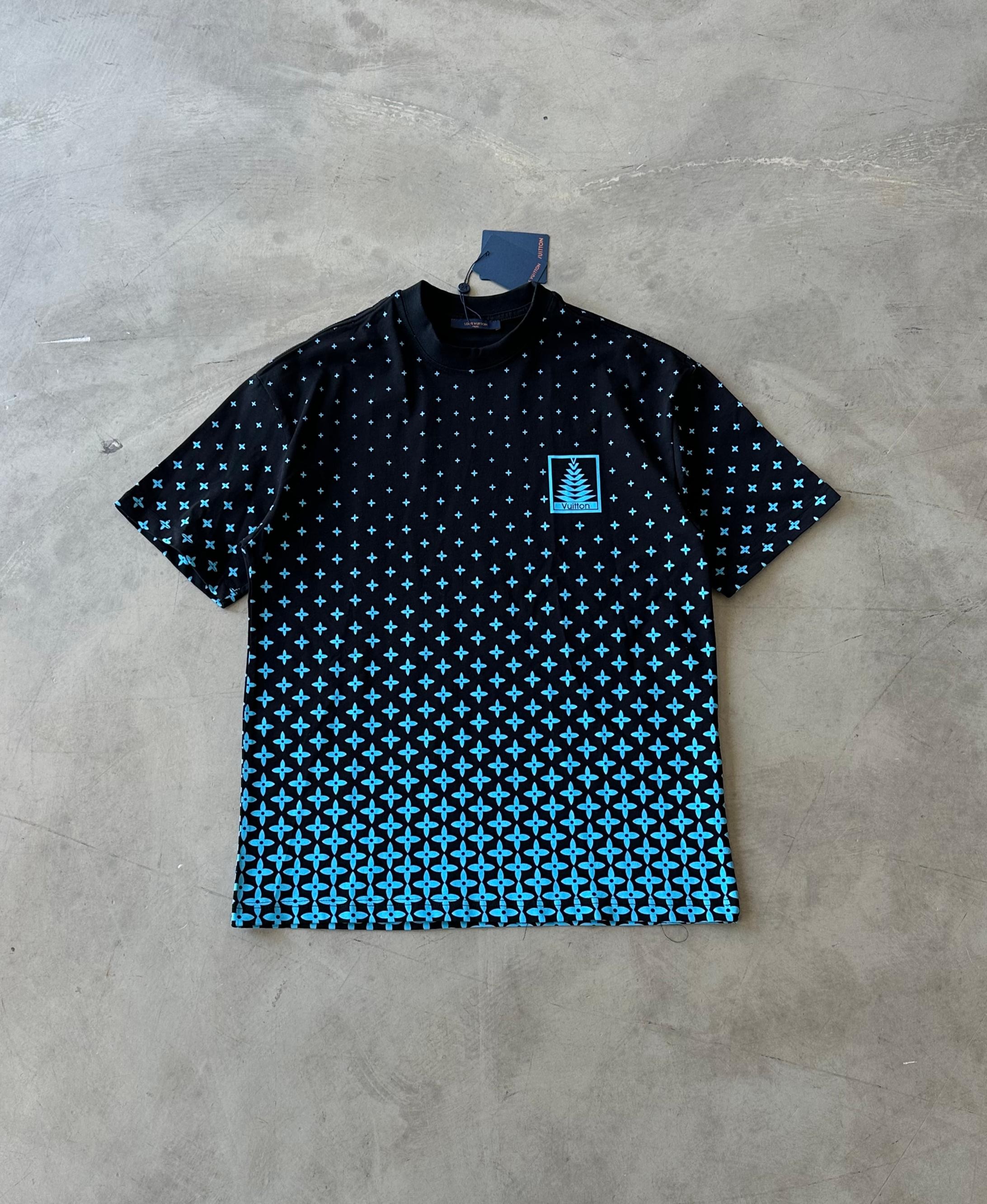 LV Detaylı Luxury Premium Baskılı Tshirt - Siyah
