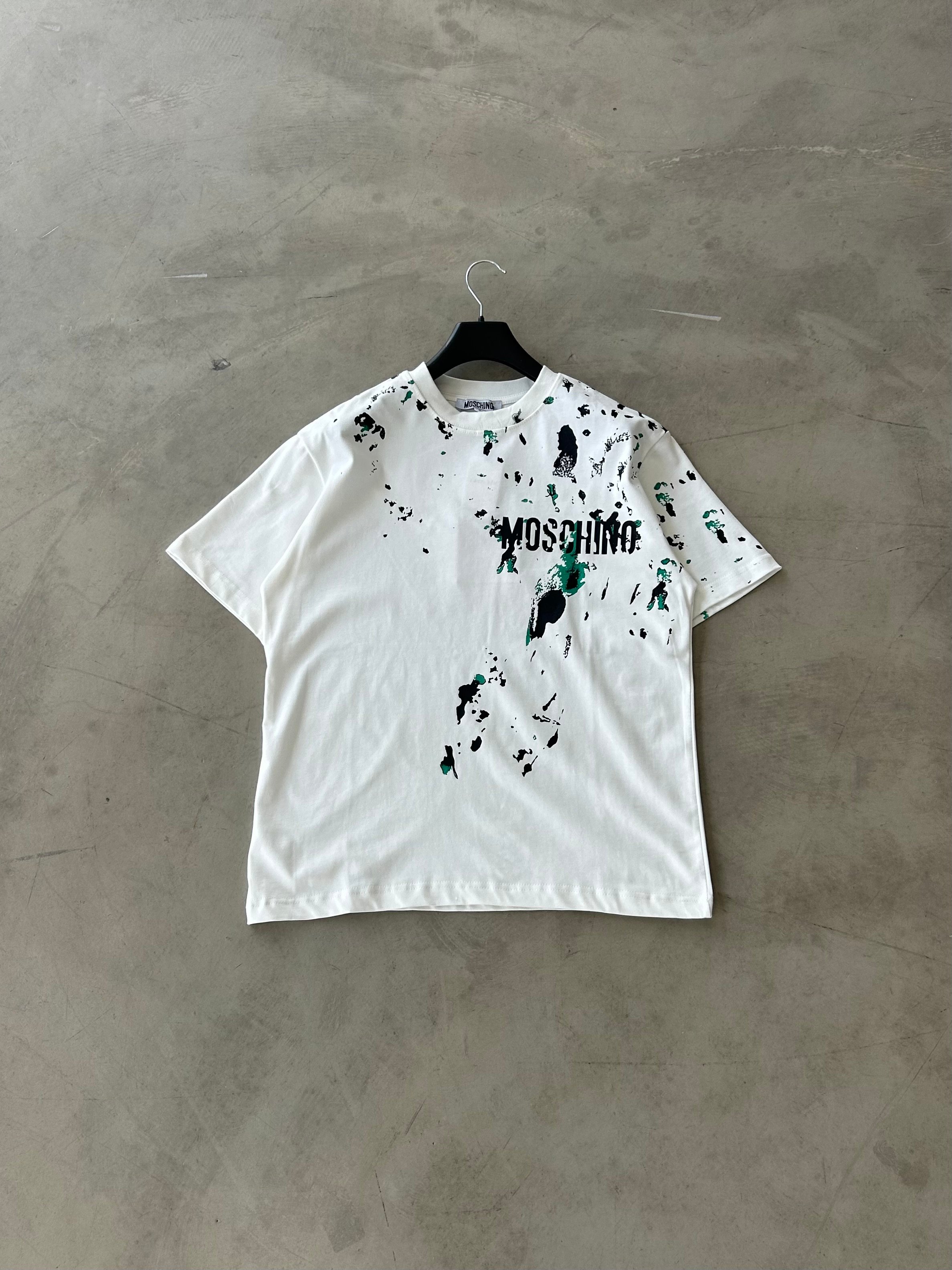MC Baskılı Premium Basic Tshirt - Beyaz
