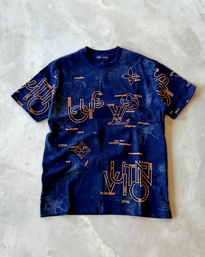 Global Şehir İsimleri Baskılı Basic T-Shirt