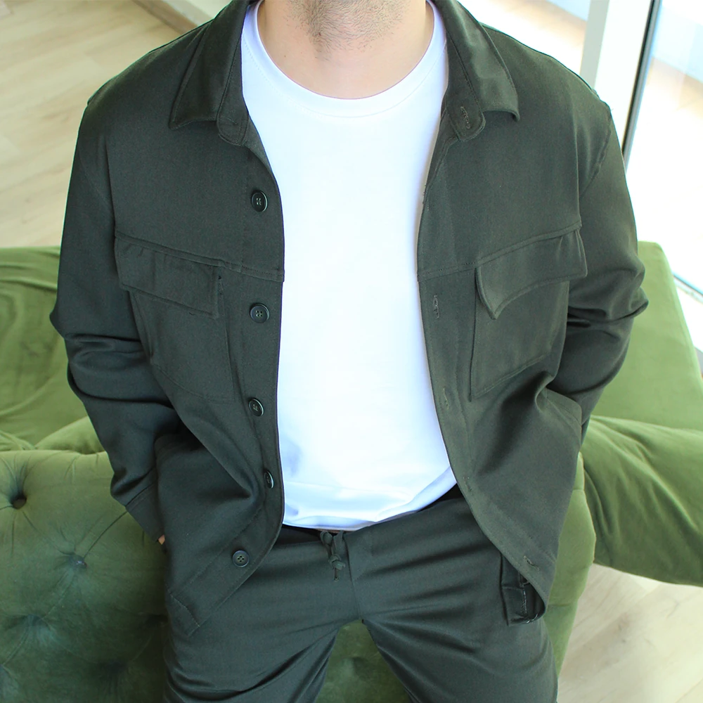 Cep Detaylı Relaxed Fit Kumaş Takım