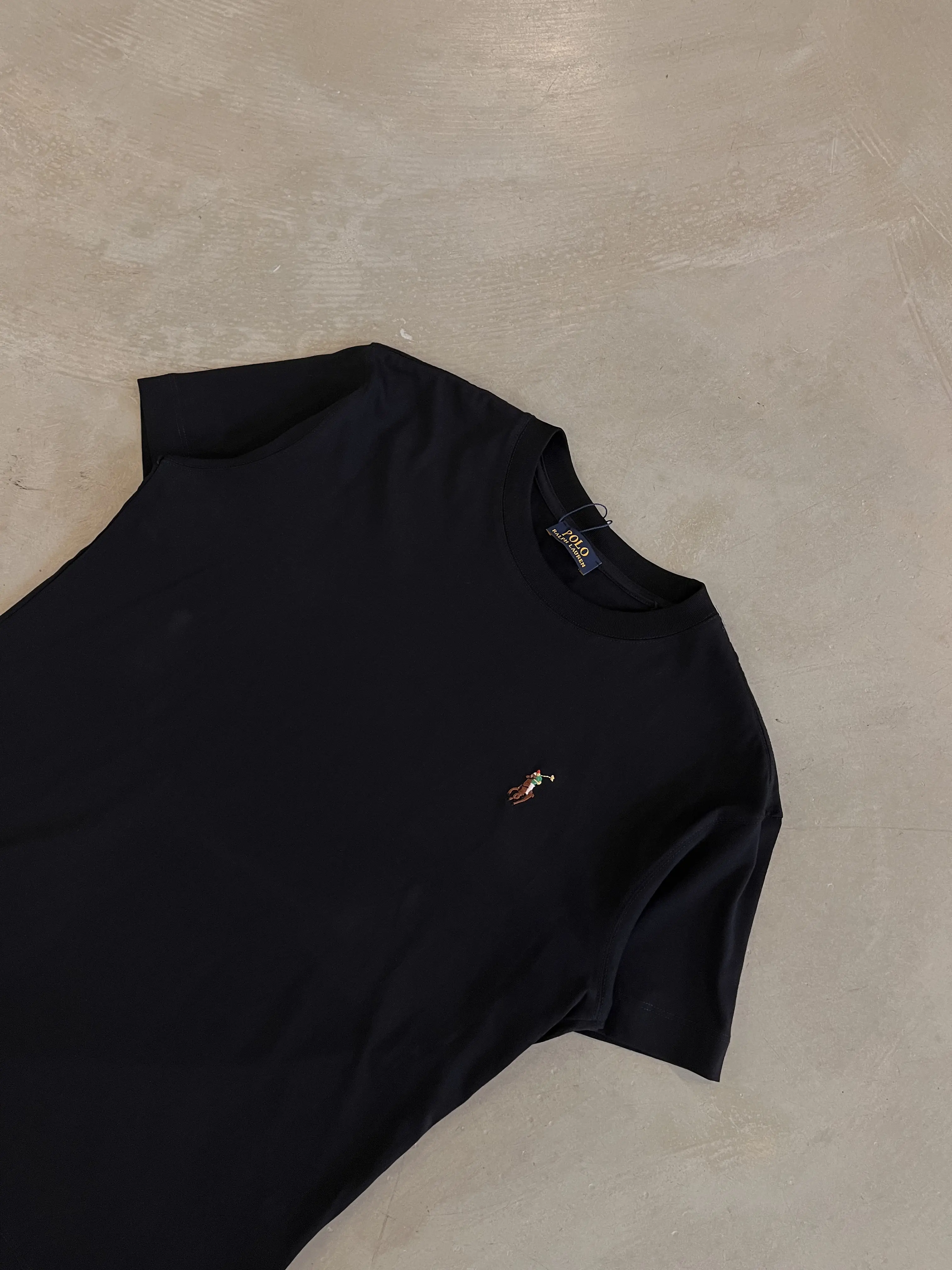 Renkli Logo Nakışlı Basic T-Shirt