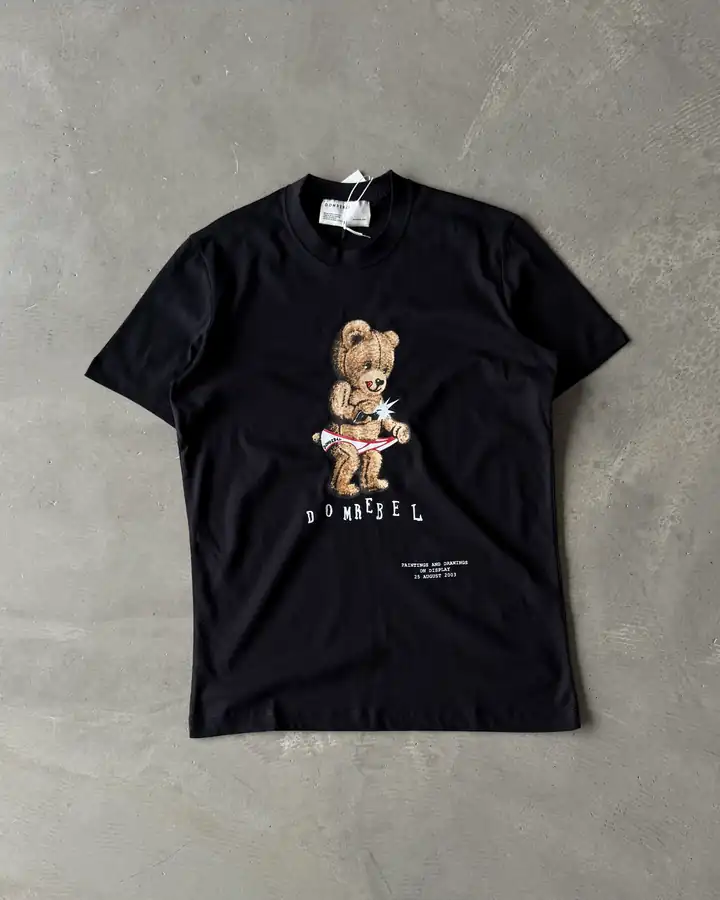 Göğüs Ayıcık Detaylı Basic T-Shirt