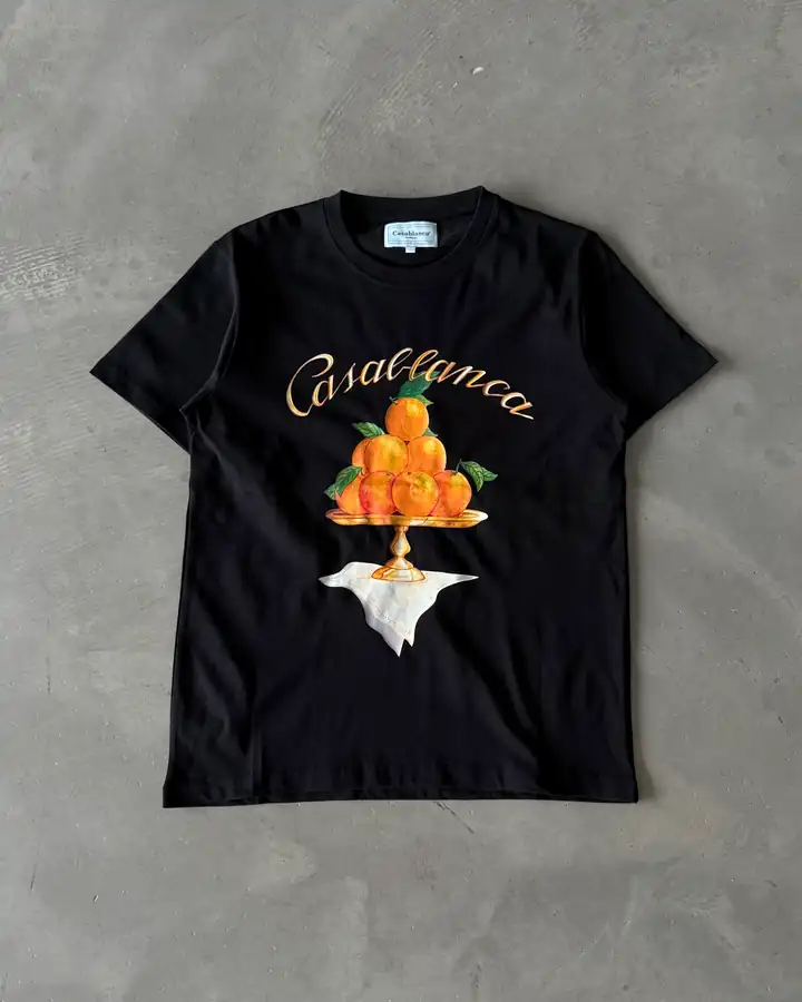 Portakal Baskı Detaylı Basic T-Shirt