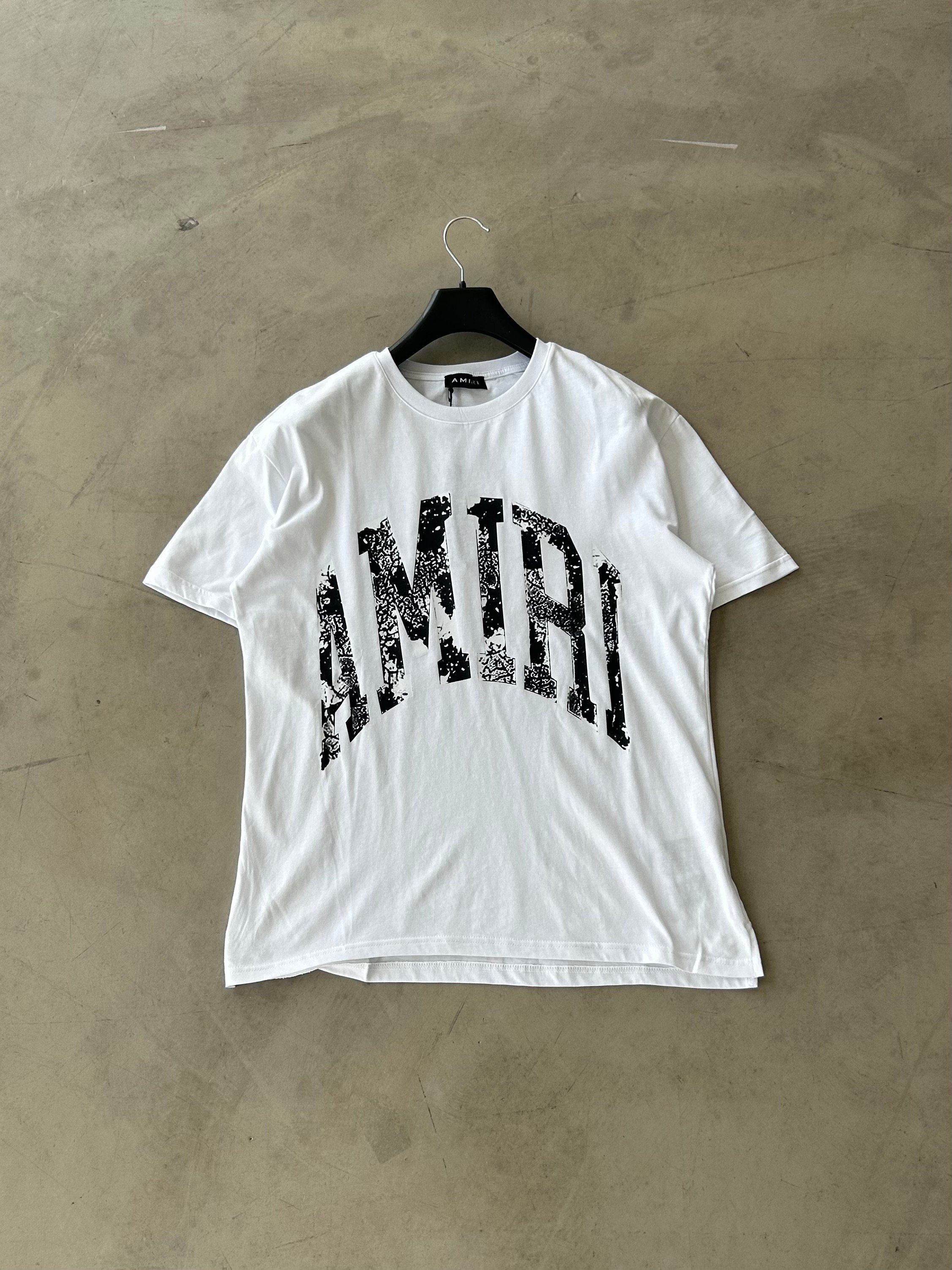 AMR Baskılı Premium Basic Tshirt - Beyaz
