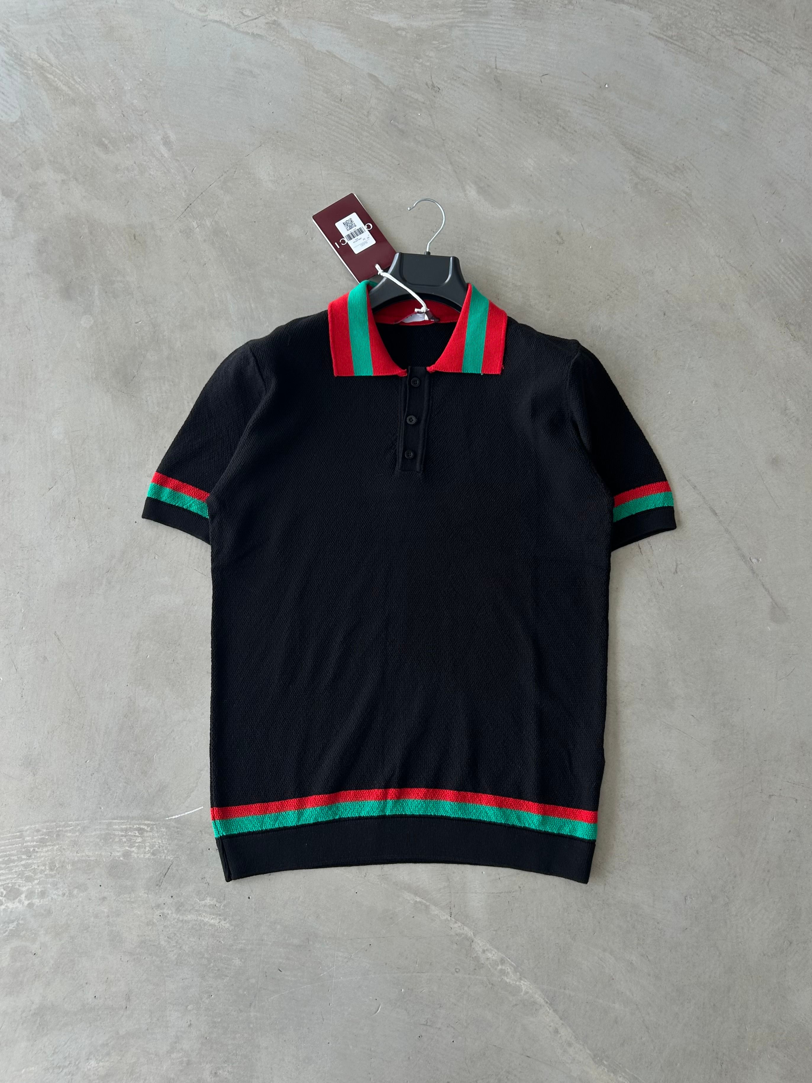 GCC Premium Triko Polo Yaka Tee - Siyah