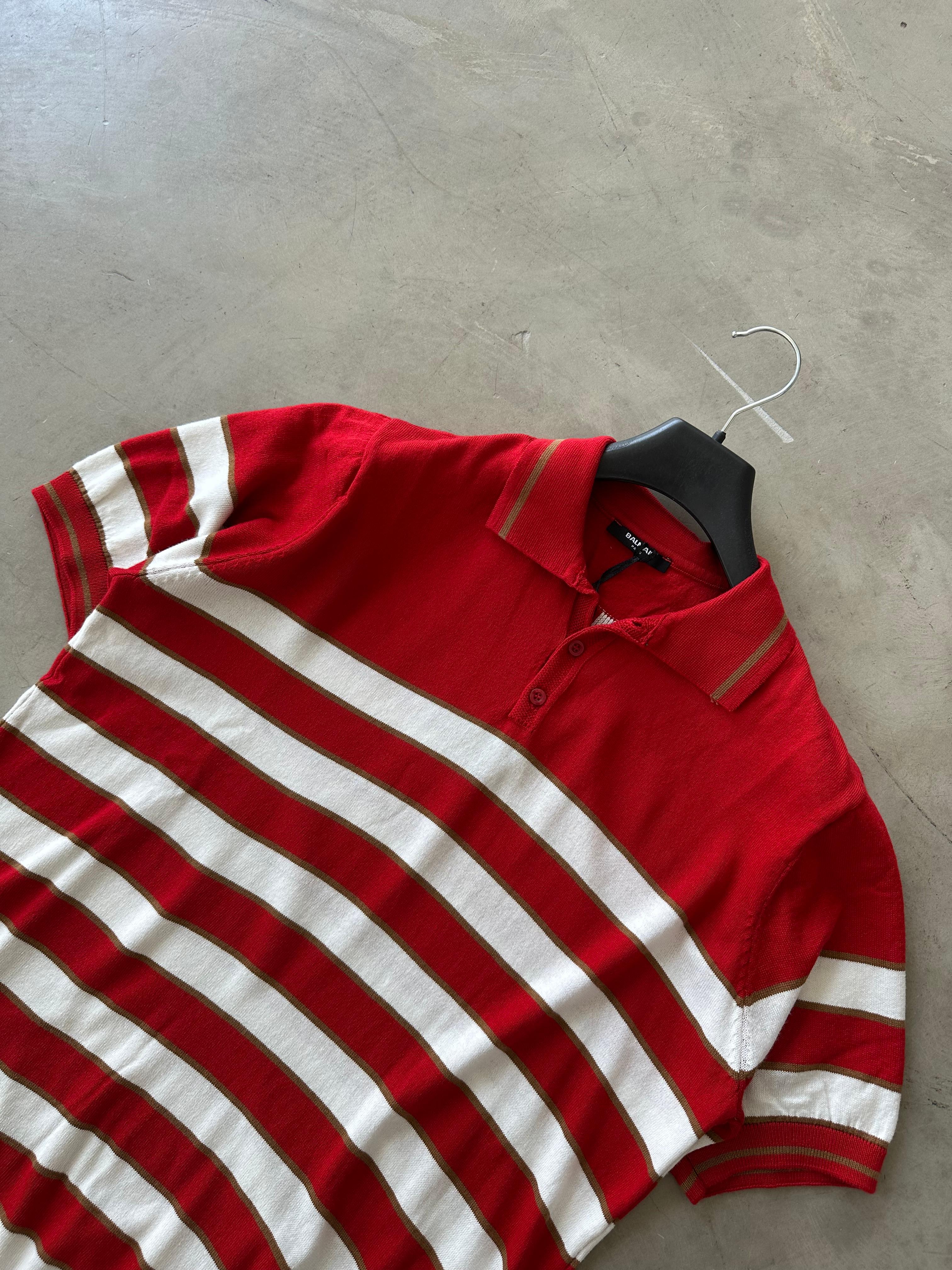 B. Paris Çizgi Detaylı Triko Polo Yaka Tee