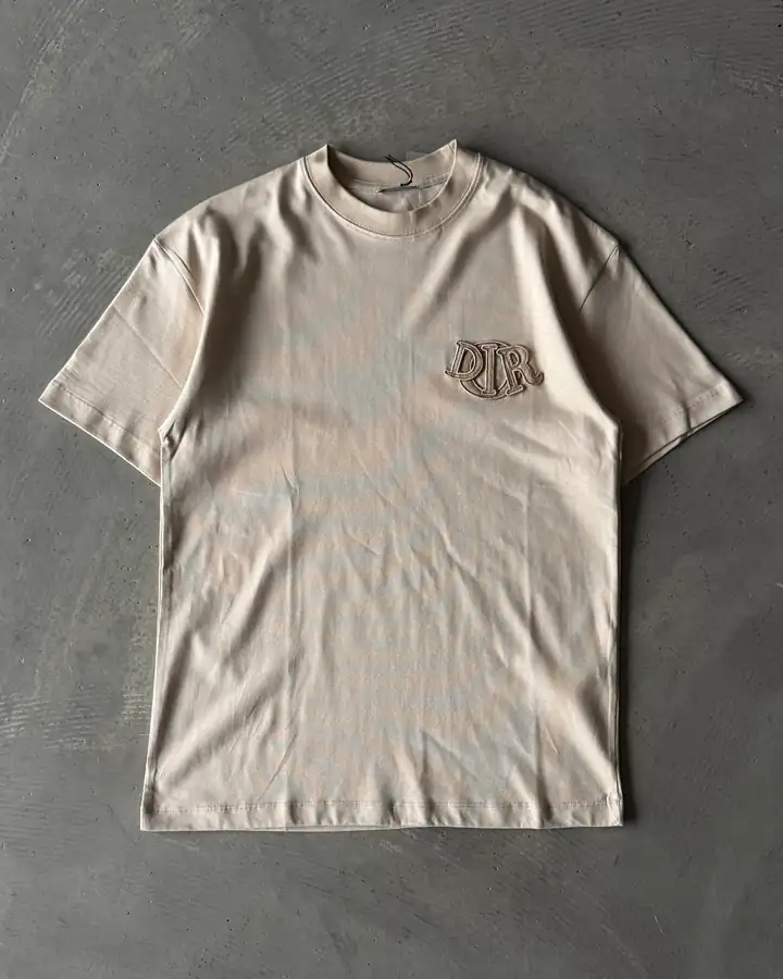 Sol Göğüs Yuvarlak Logo Nakışlı Basic T-Shirt