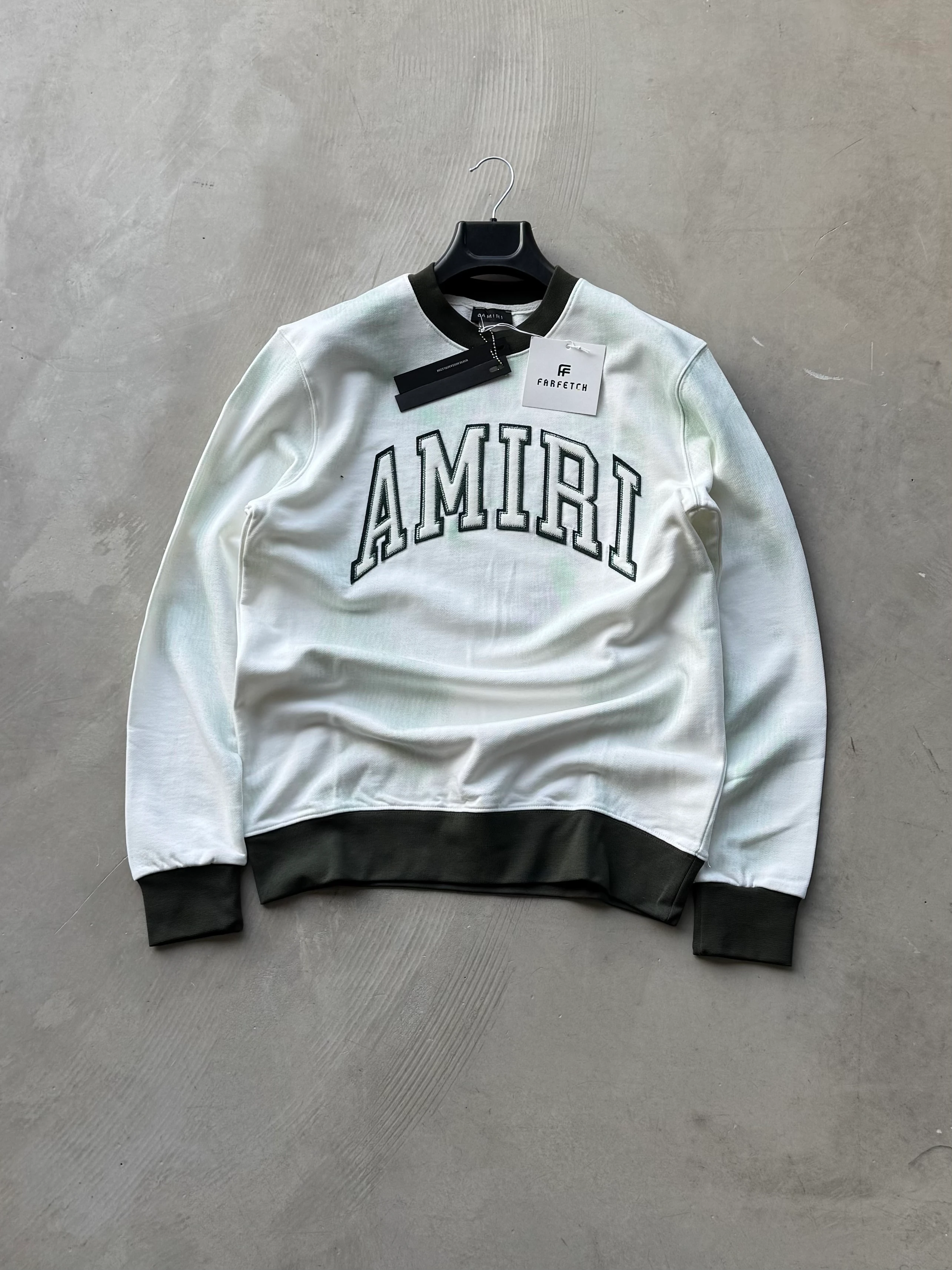 AMR Nakışlı Extra Premium Sweatshirt - Beyaz