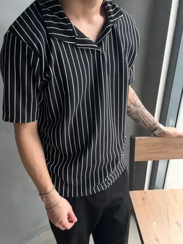 Ottoban Çizgili Hemşire Polo Yaka Tshirt