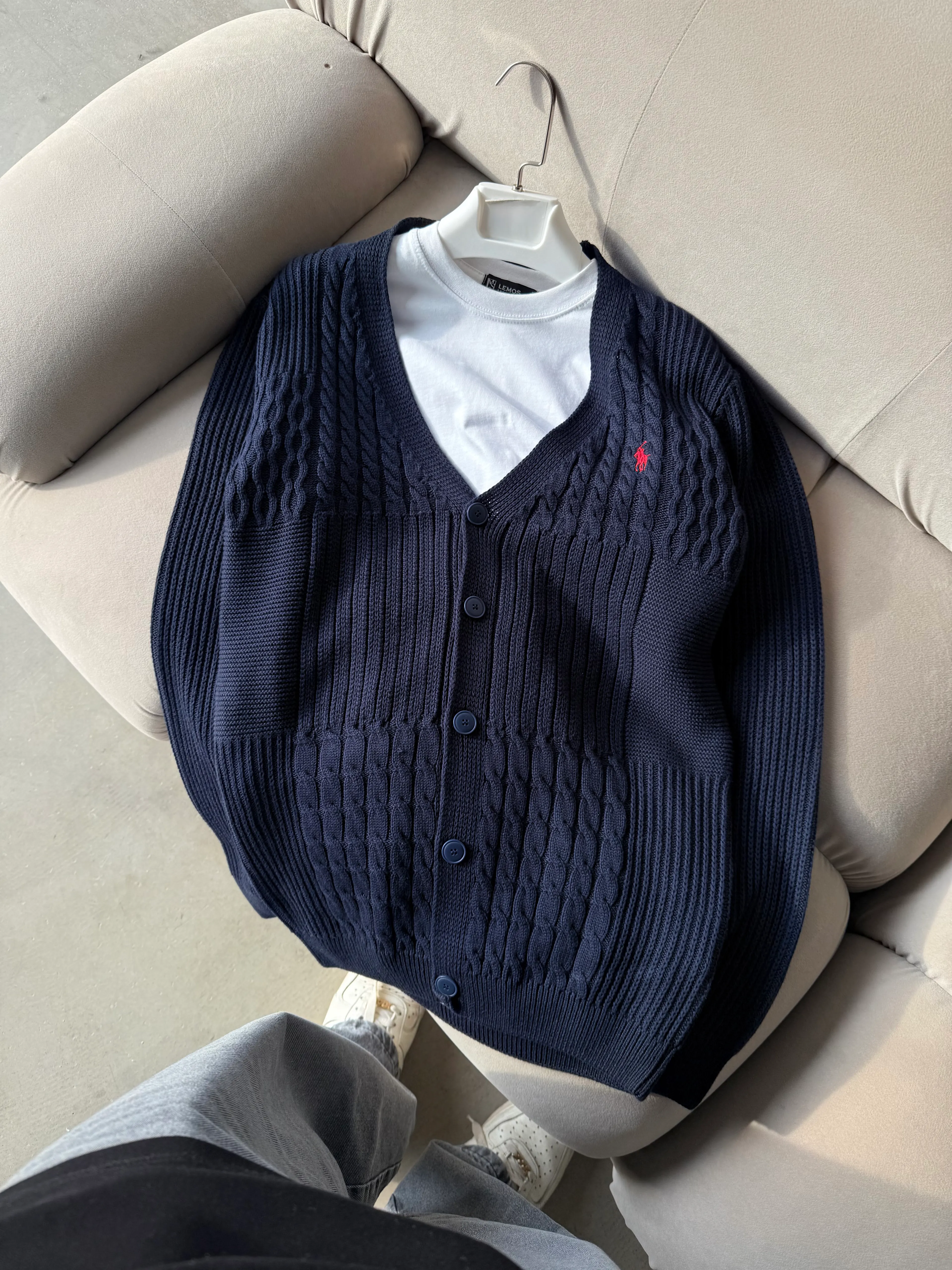 PRL Extra Premium Düğmeli Triko - Lacivert