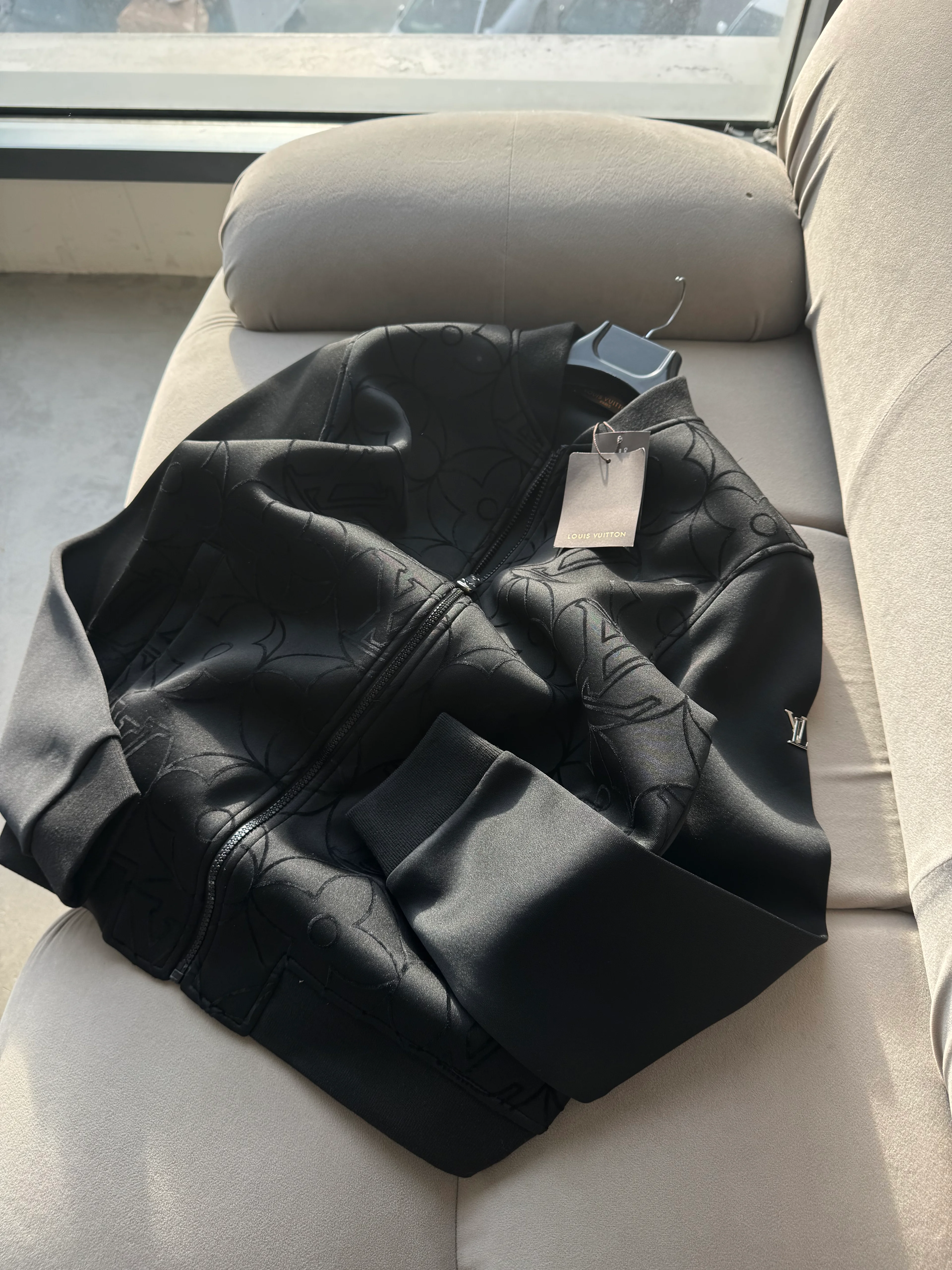 LV Extra Premium Nakışlı Deri Ceket