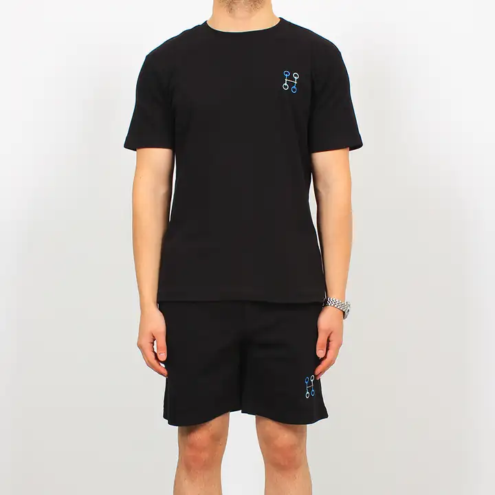 Sol Göğüs Baskılı Şort Takımı