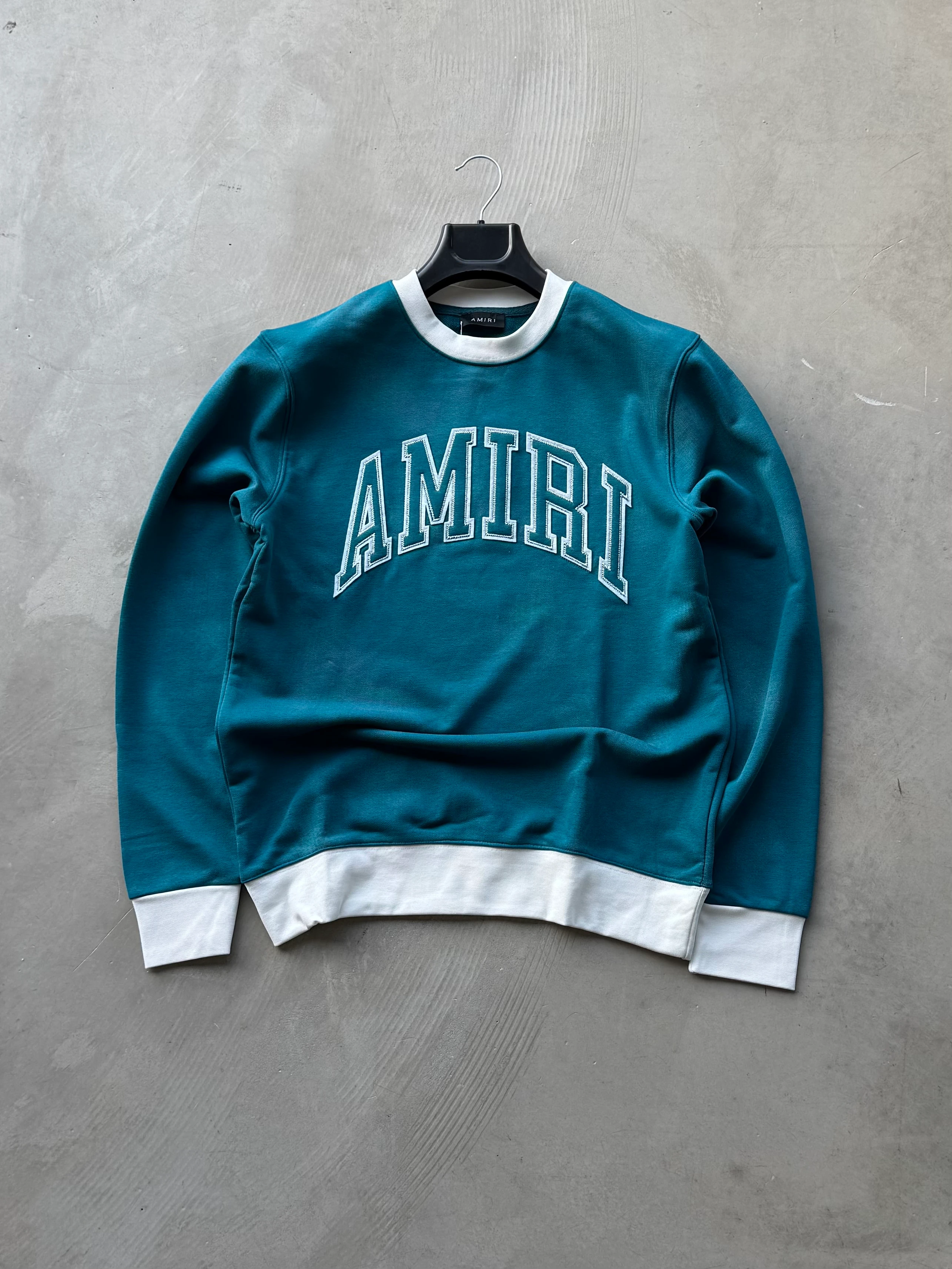 AMR Nakışlı Extra Premium Sweatshirt - Mavi