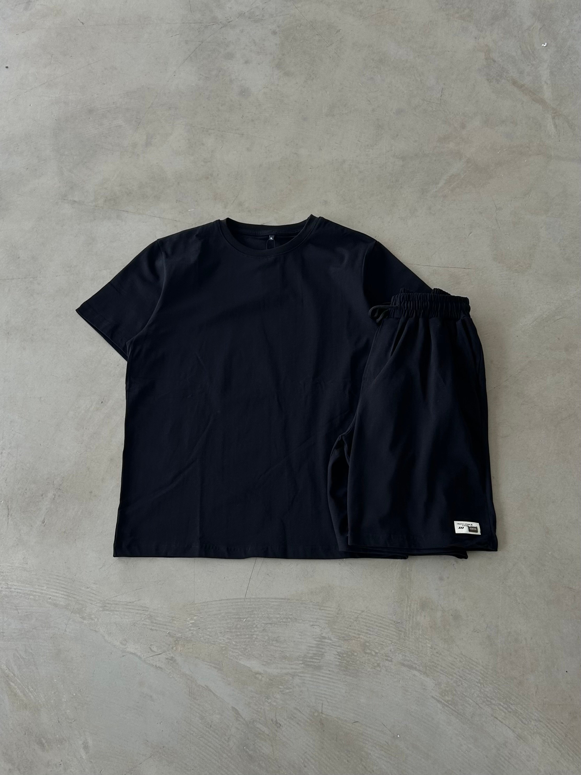 Premium Tshirt Şort Takım - Siyah