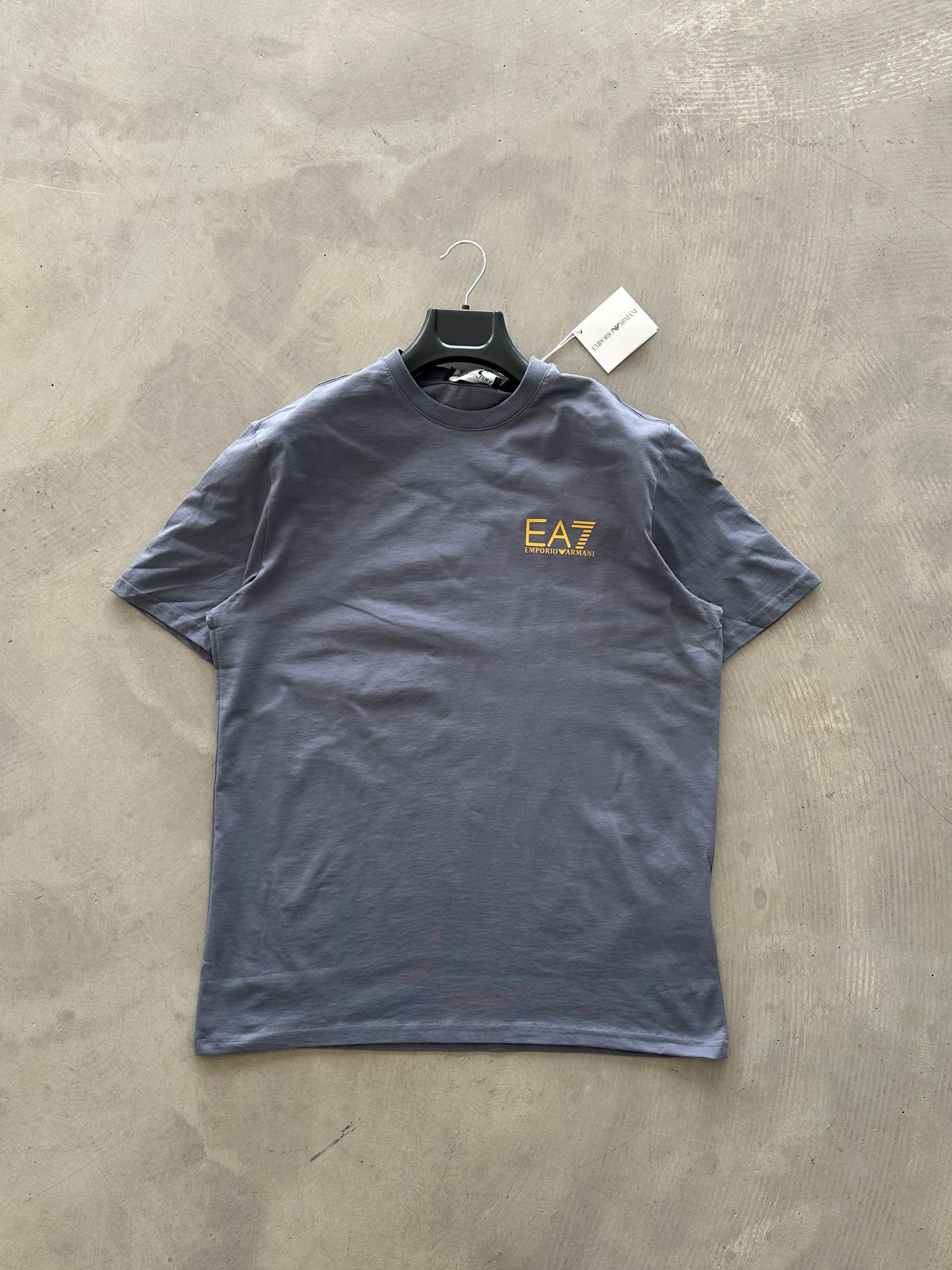 EA7 Premium Baskılı Tshirt - Koyu Gri
