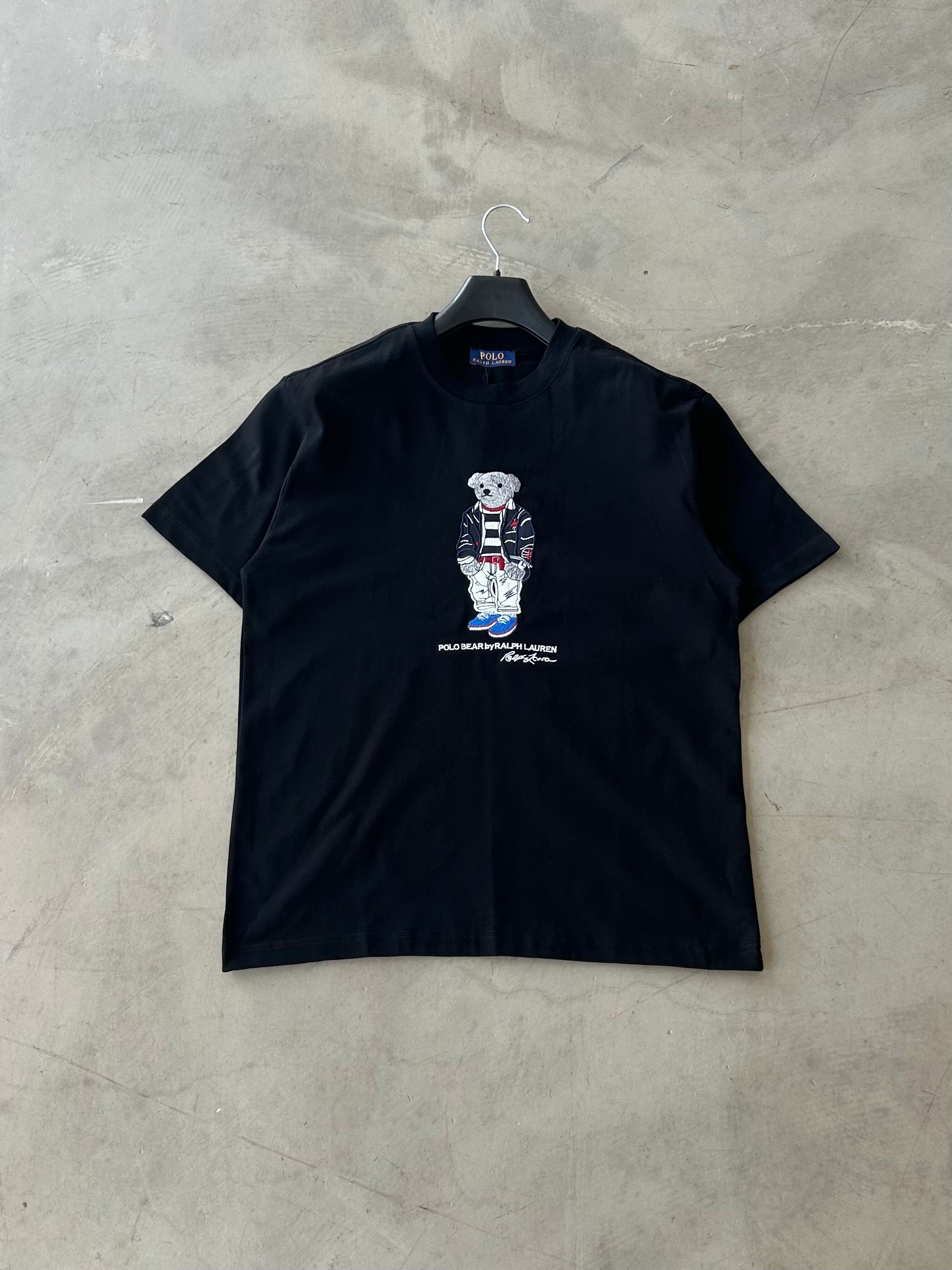 P.L.R  Orta Nakışlı Premium Basic Tshirt - Siyah