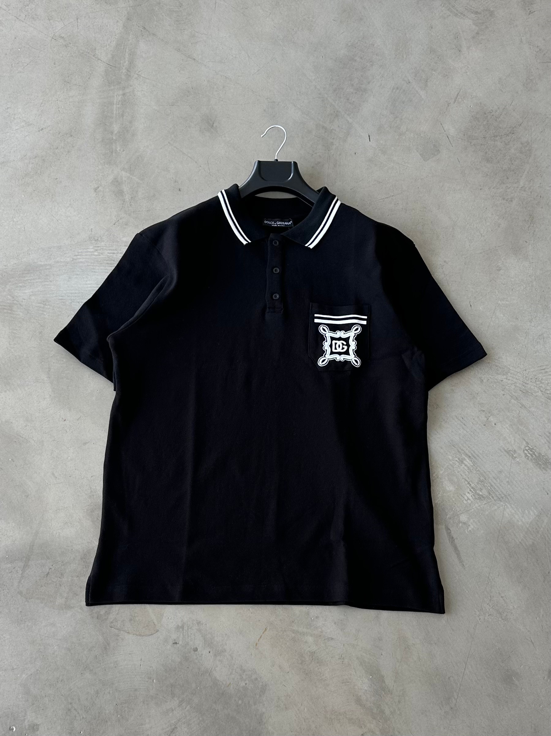 DG Nakışlı Premium Polo Yaka Tee - Siyah