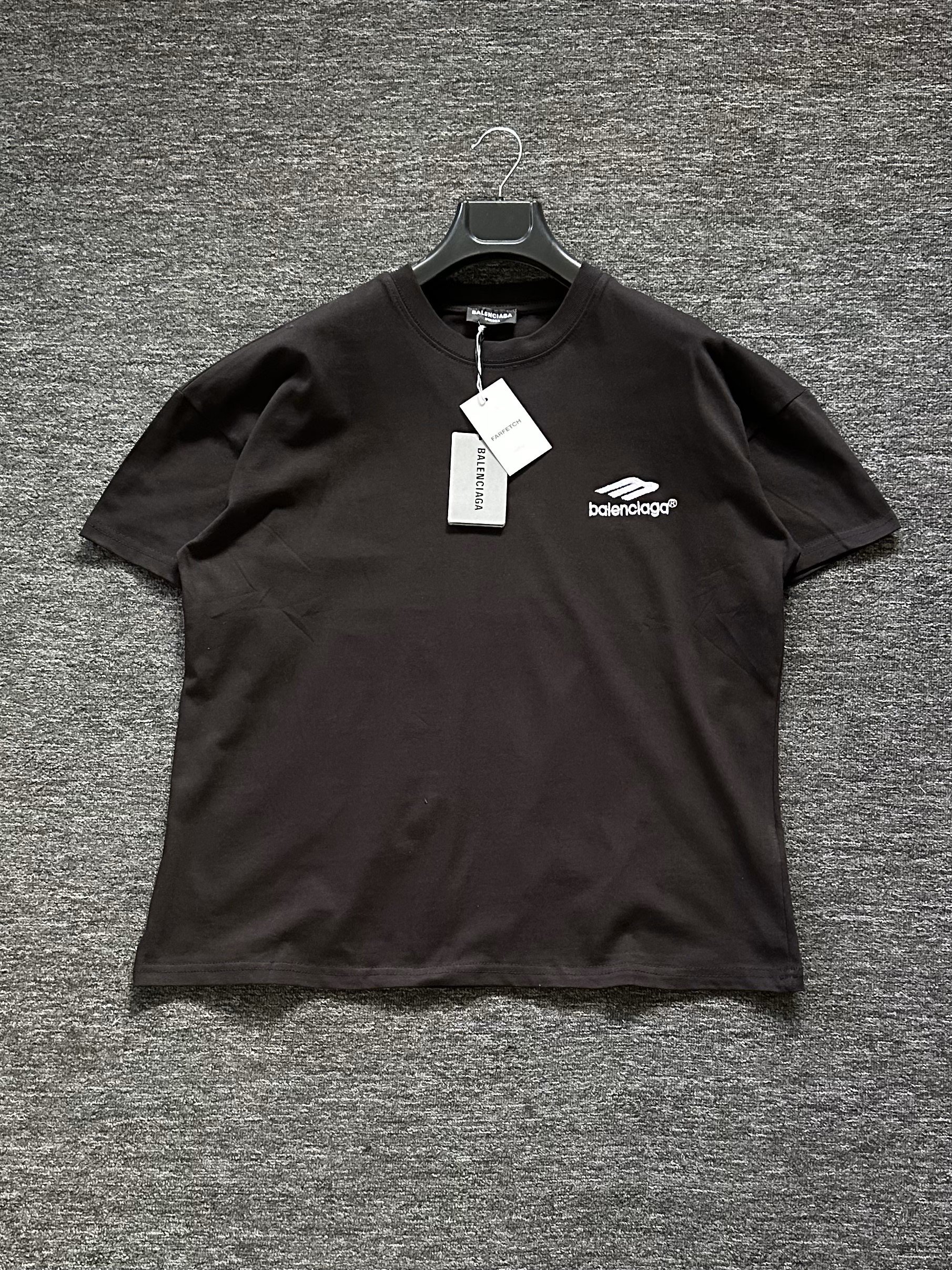 Nakışlı Boxy Fit Tee - Siyah