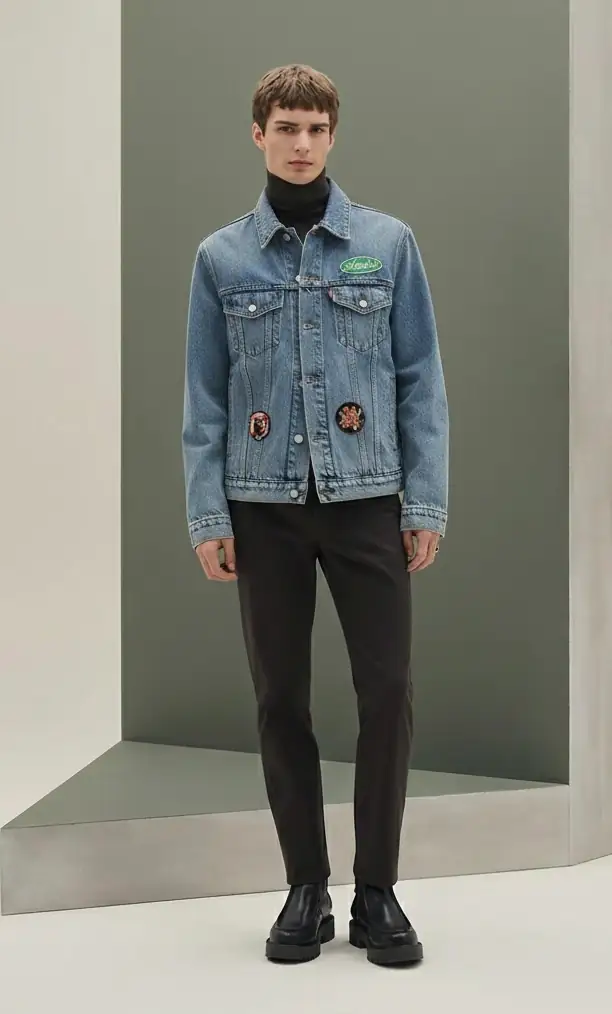 AMR Premium Detaylı Kot Ceket