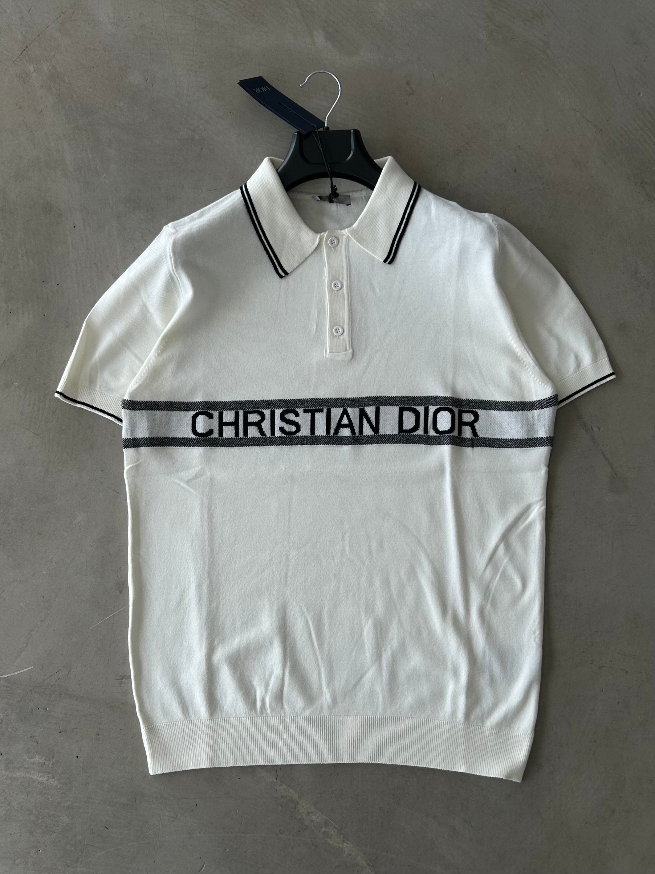 CD Nakışlı Extra Premium Polo Yaka Tee - Beyaz