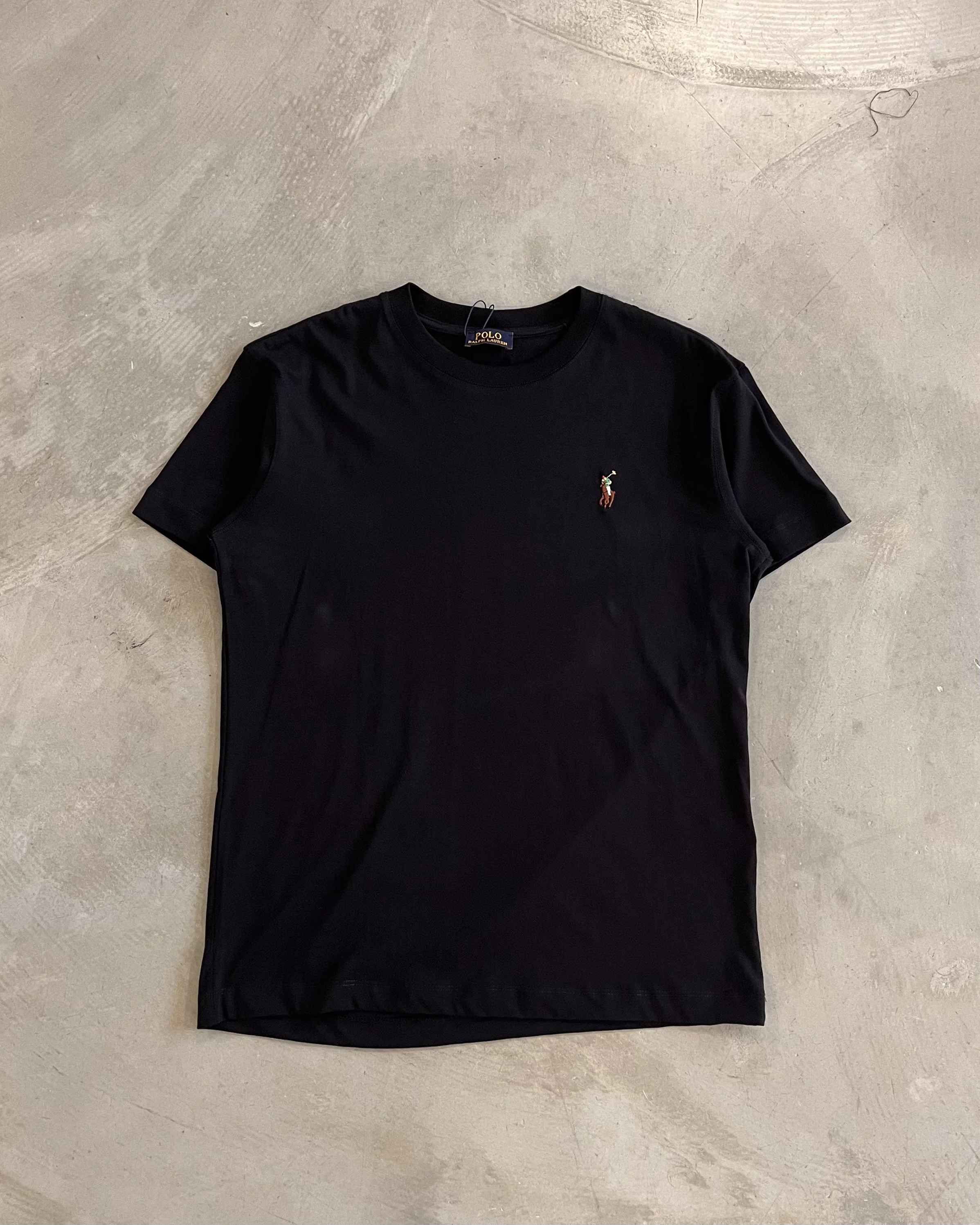 Renkli Logo Nakışlı Basic T-Shirt