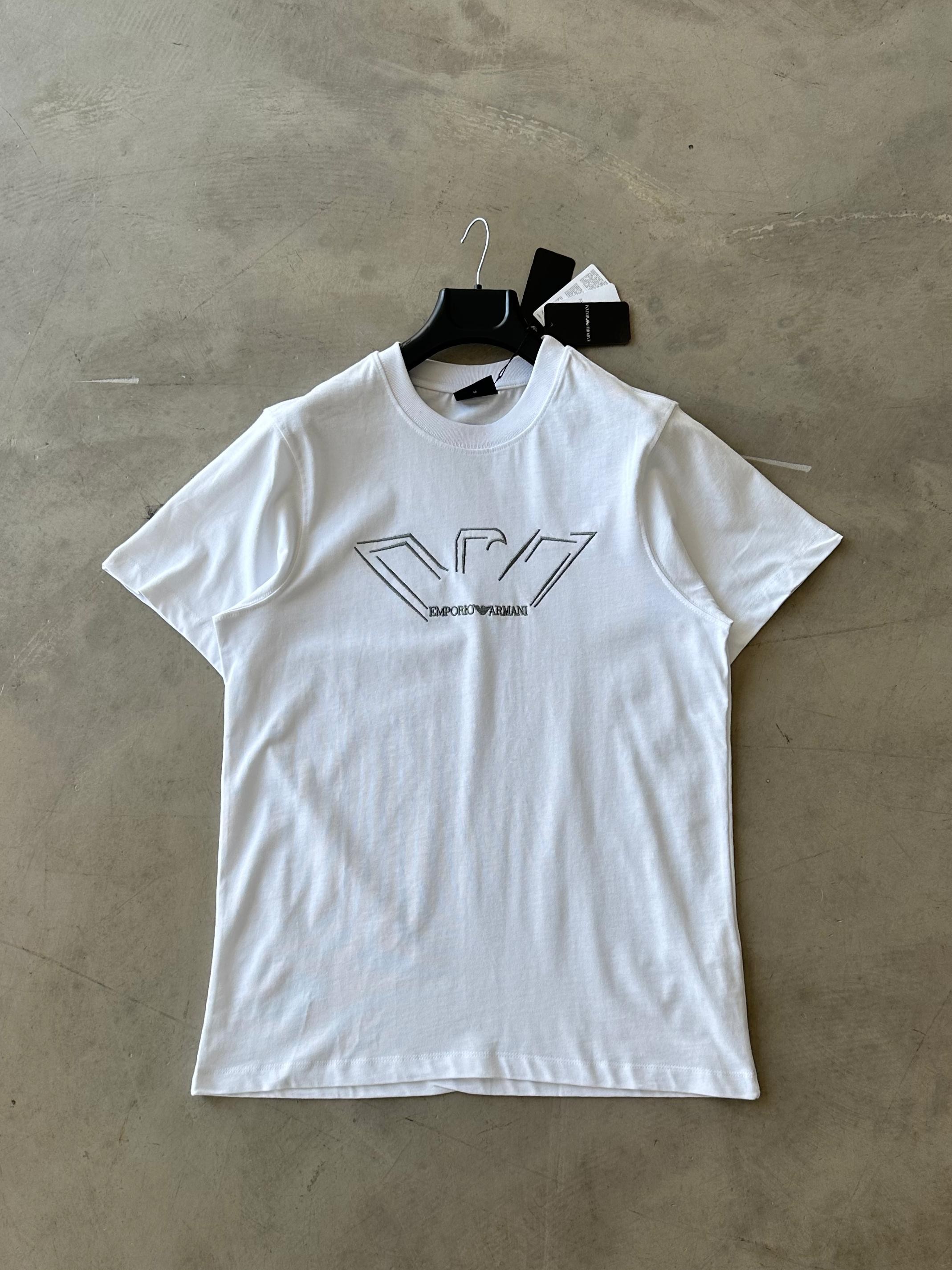 EA Nakışlı Premium Basic Tee - Beyaz