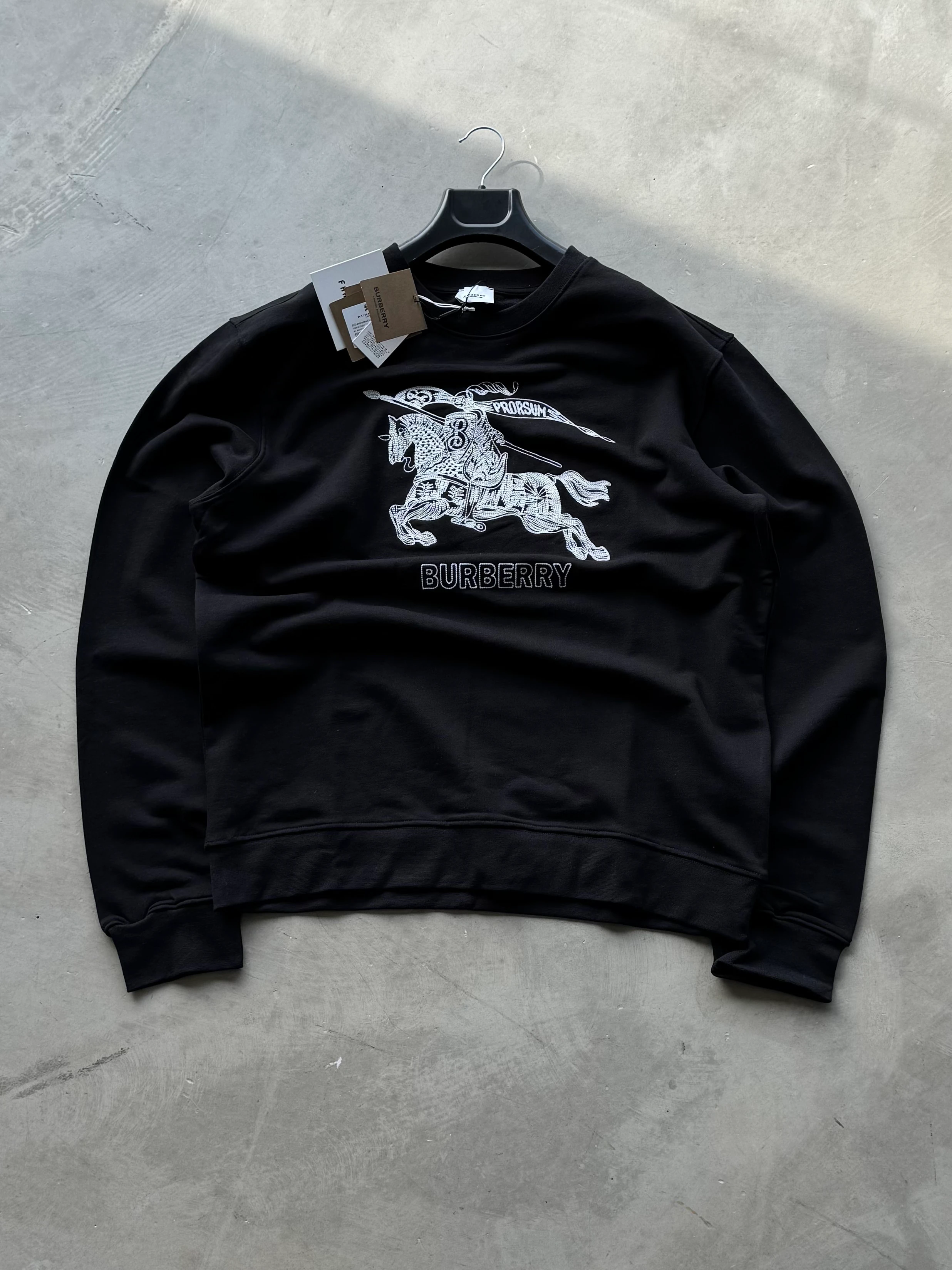 BB Nakışlı Extra Premium Sweatshirt - Siyah