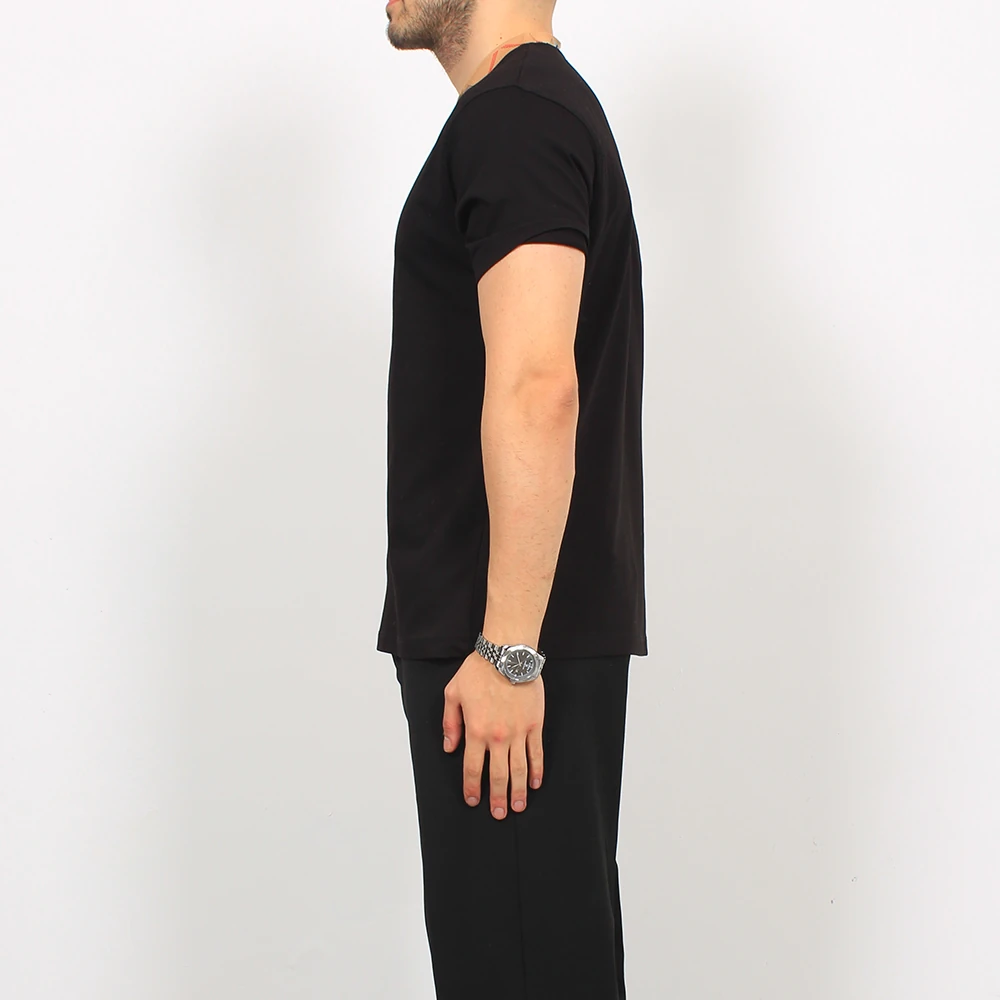 Pamuklu Yaka Detay Kısa Kollu Tshirt