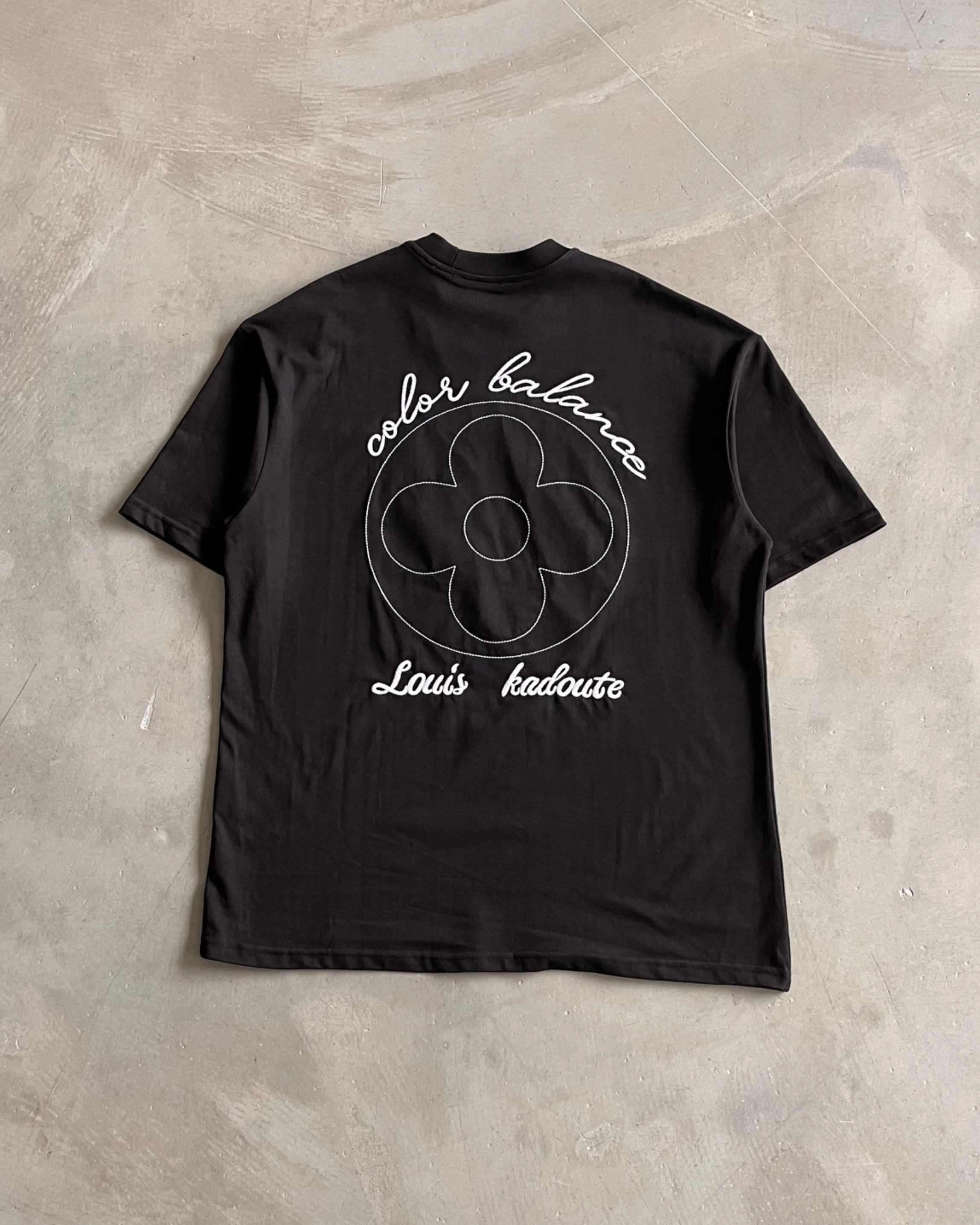 Göğüs ve Arka Nakışlı Kısa Kollu T-Shirt