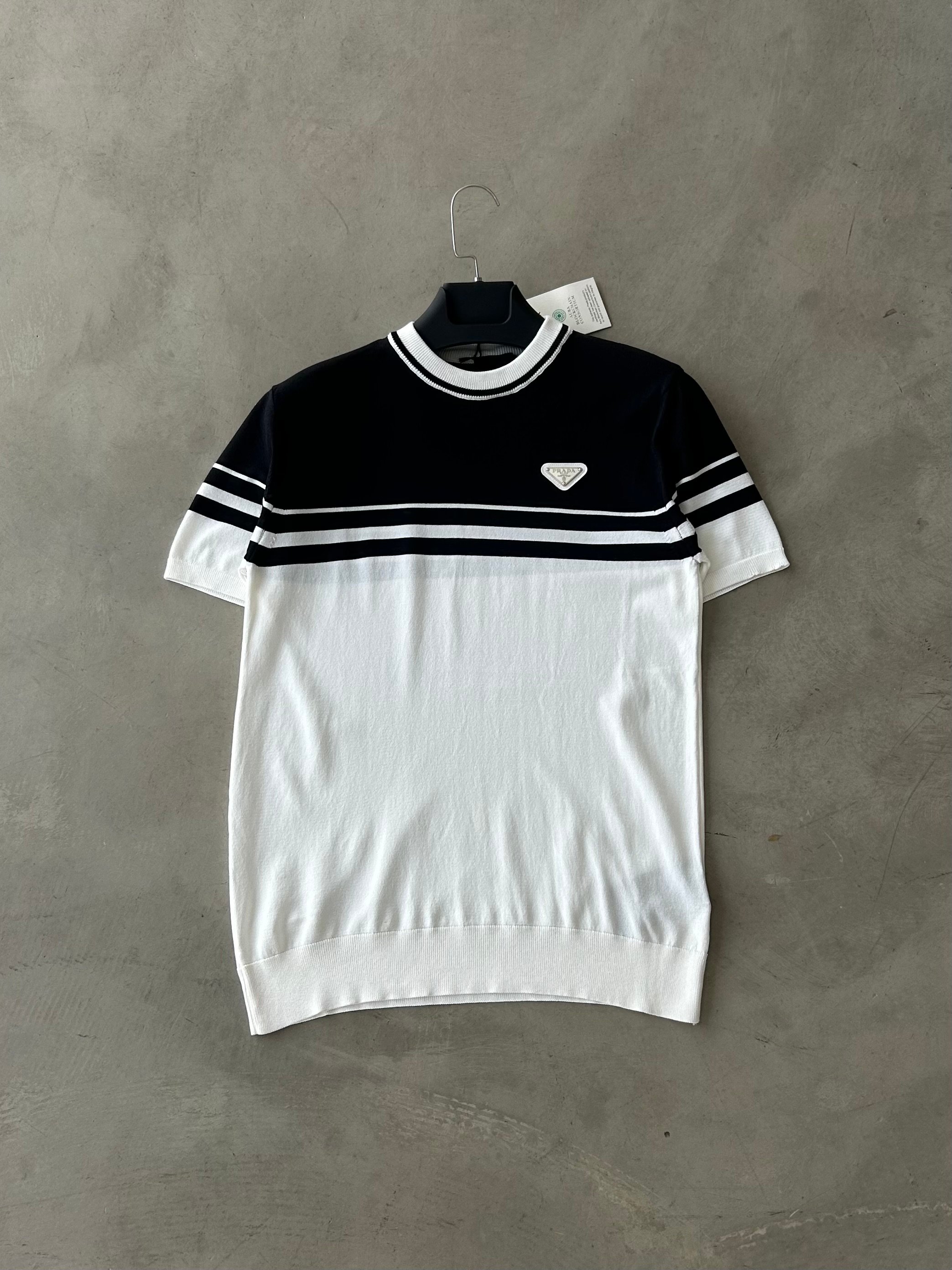 PRD Logo Detay Premium Çizgili Tshirt
