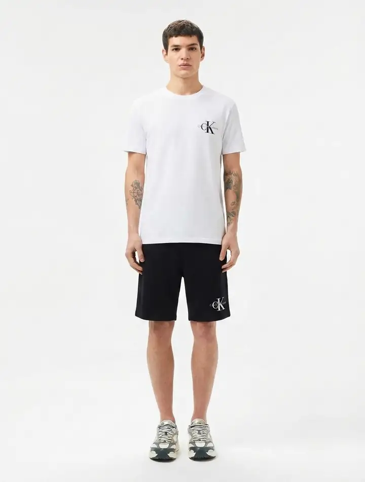 Logo Nakışlı Relax Fit Şortlu Takım