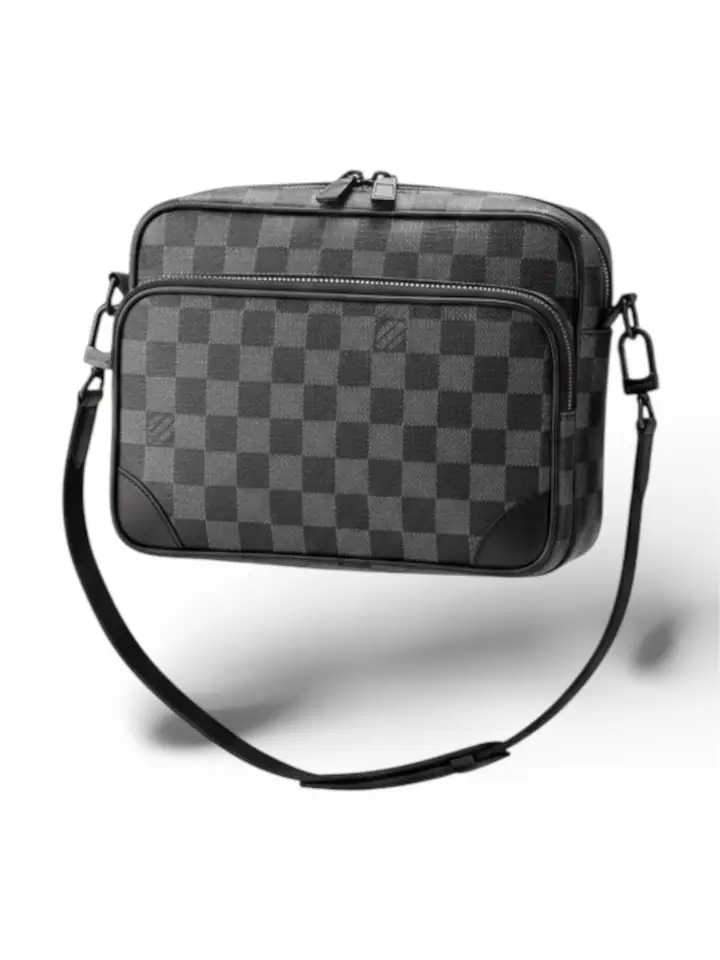 Büyük Kol Çantası - Siyah Damalı