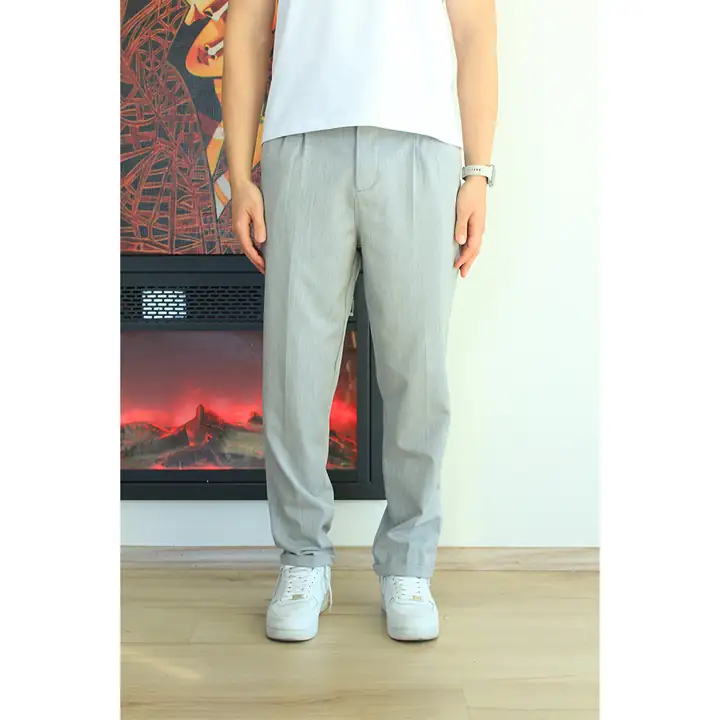 Standart Kalıp Kumaş Pantolon - Gri