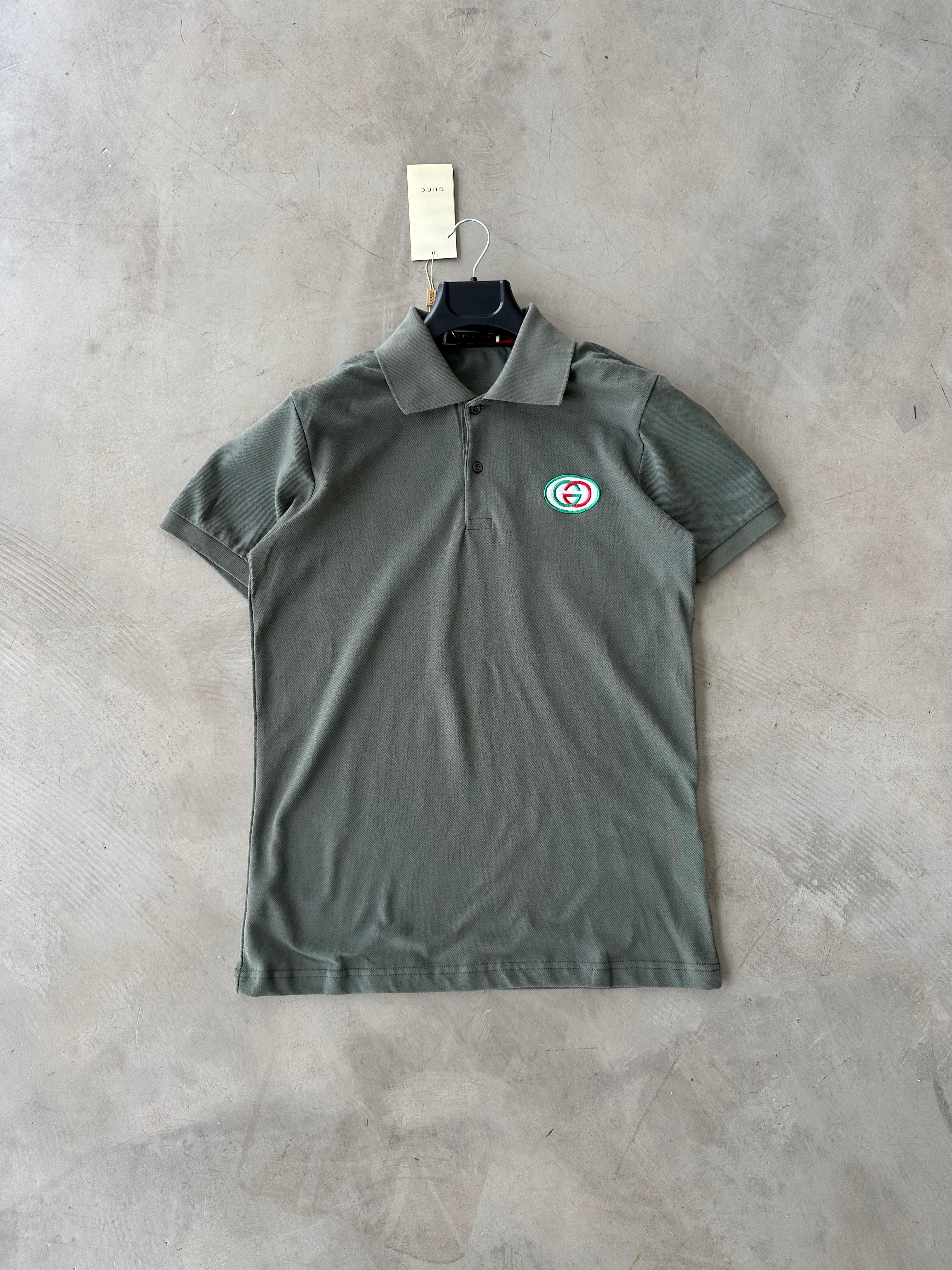 GCC Nakışlı Premium Polo Yaka Tee - Yeşil