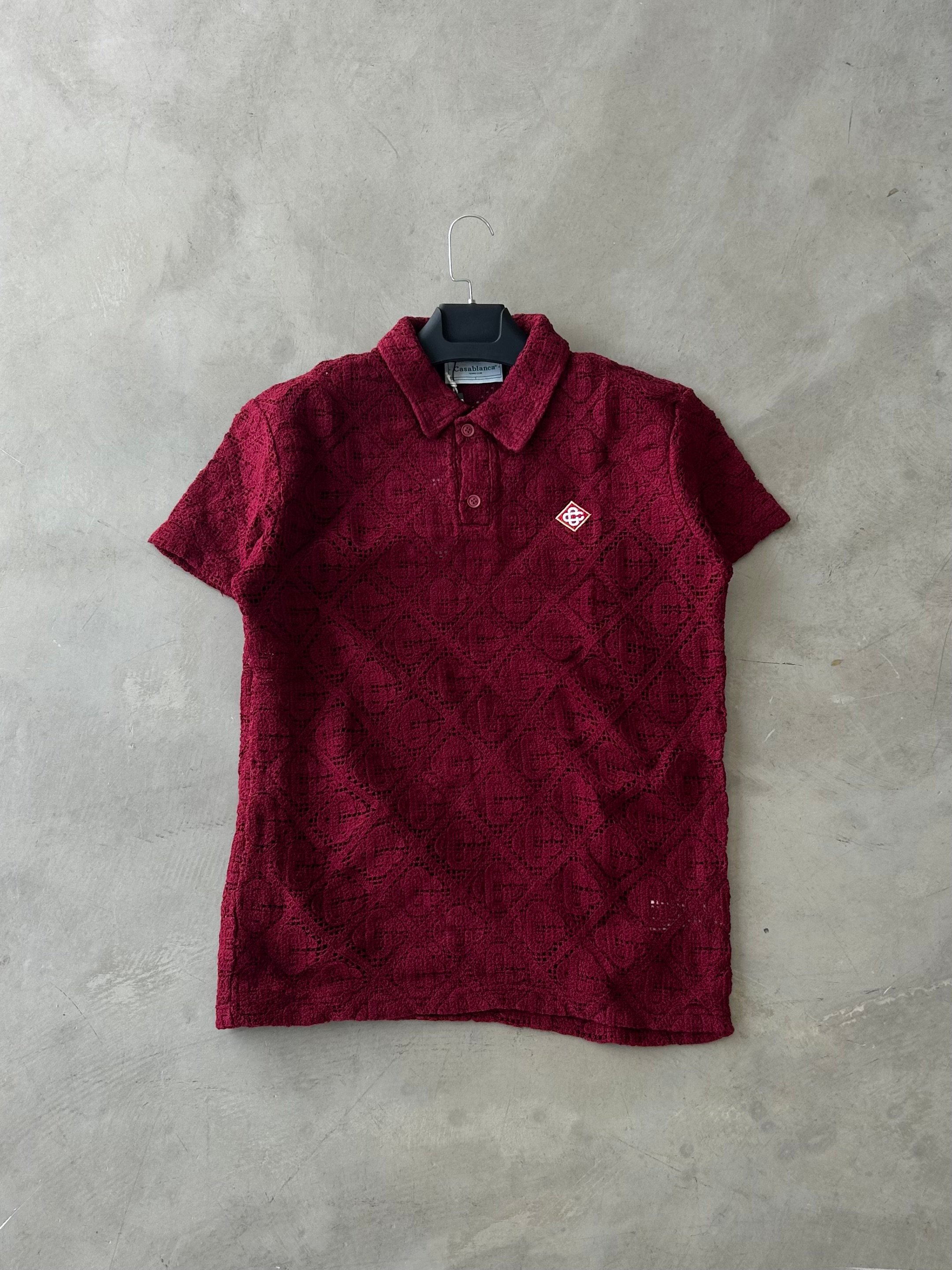 CB Extra Premium Örgü Detaylı Tshirt - Bordo
