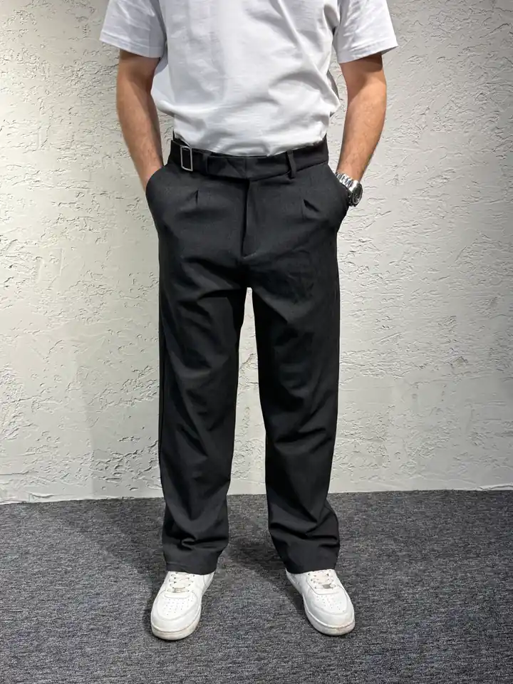 Tek Toka Detaylı Kumaş Pantolon