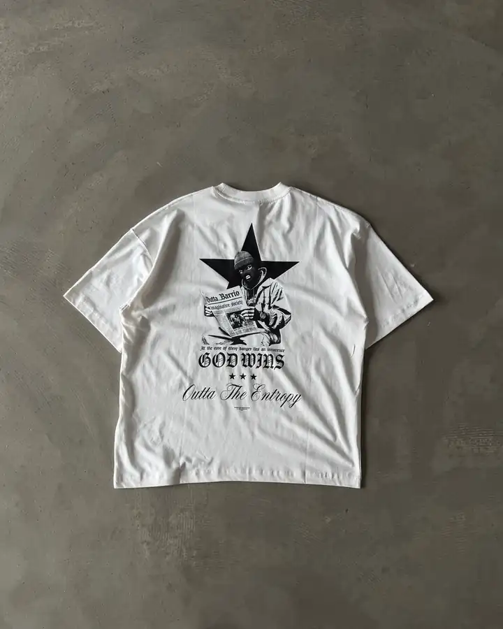 Arka Baskılı " Gazete " Basic T-Shirt