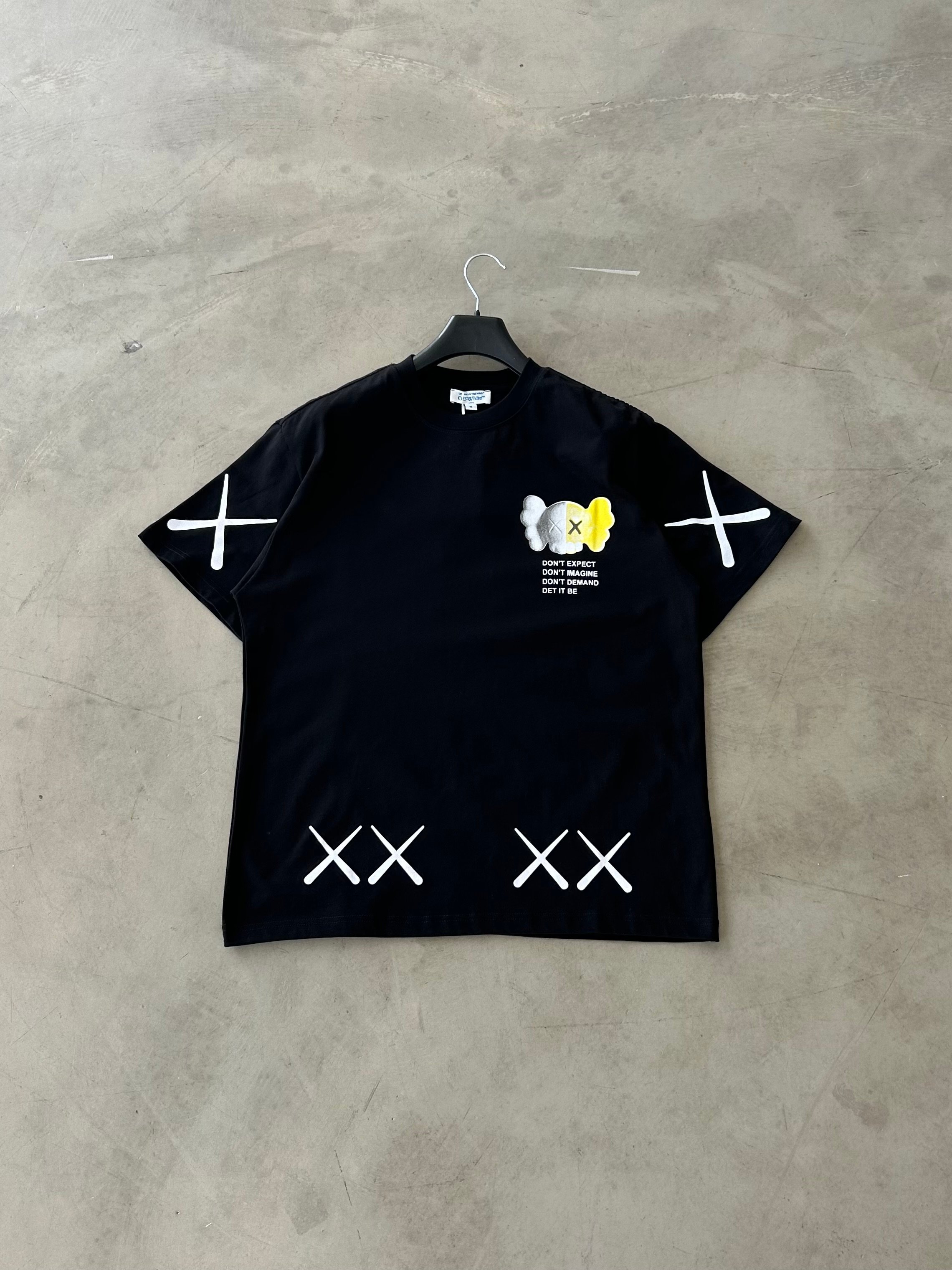OW Baskılı Premium Basic Tshirt - Siyah