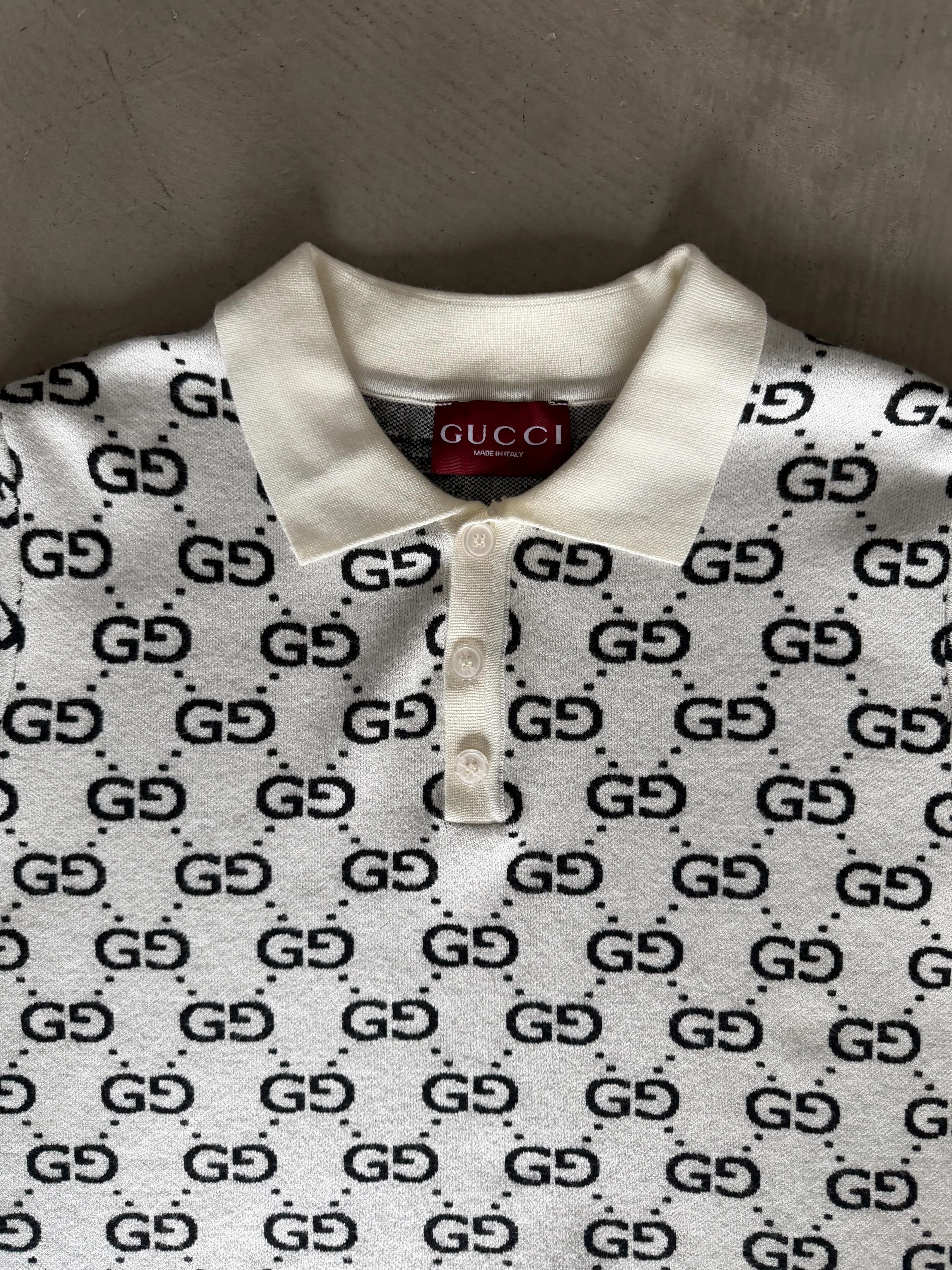 Baklava Desenli Full Logolu Polo Yaka Triko T-Shirt