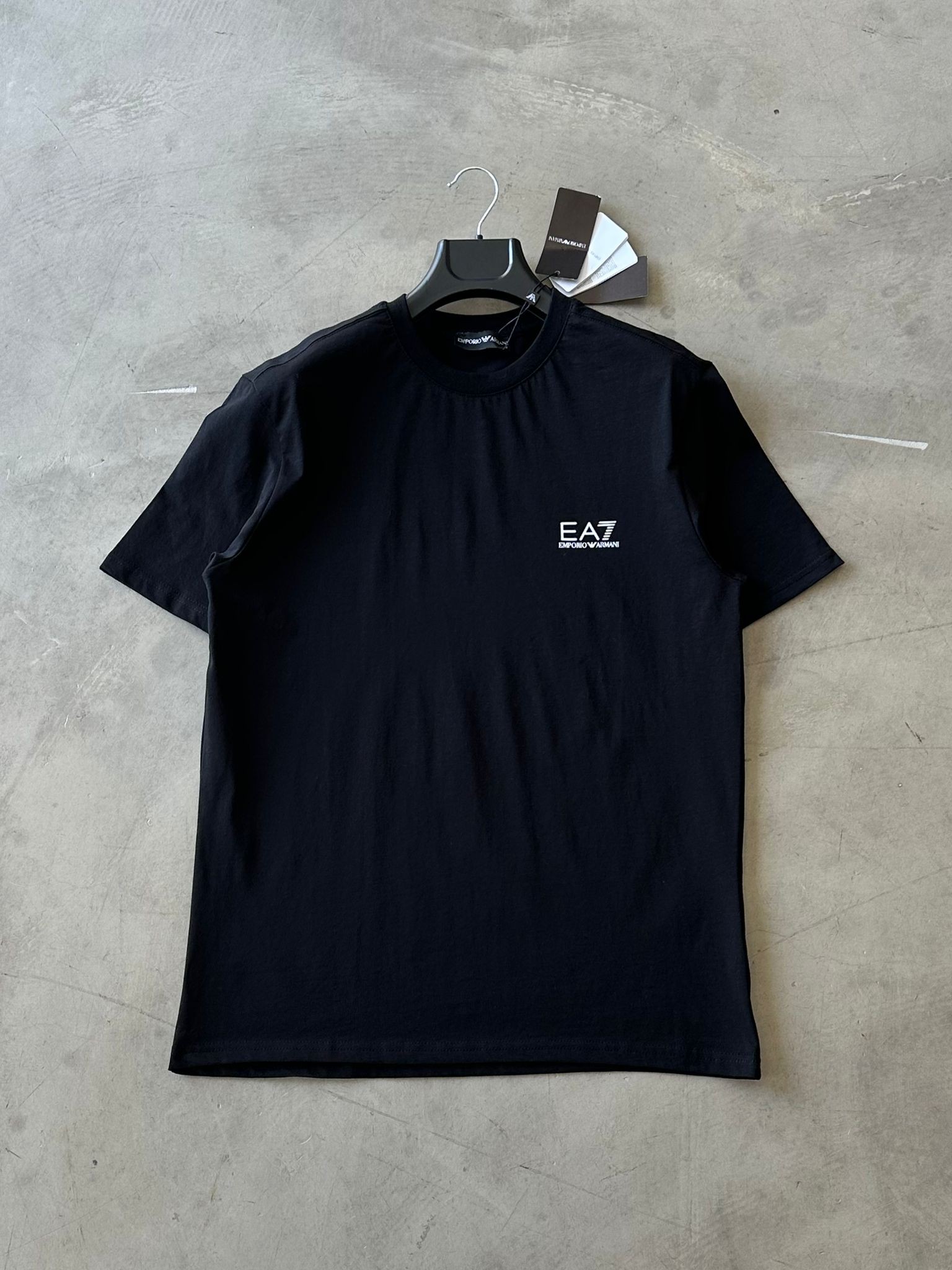 EA7 Premium Baskılı Tshirt - Siyah