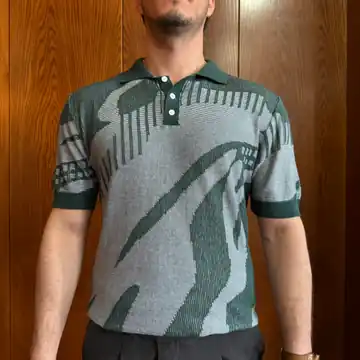 Parça Desenli Polo Yaka T-Shirt