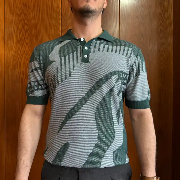 Parça Desenli Polo Yaka T-Shirt