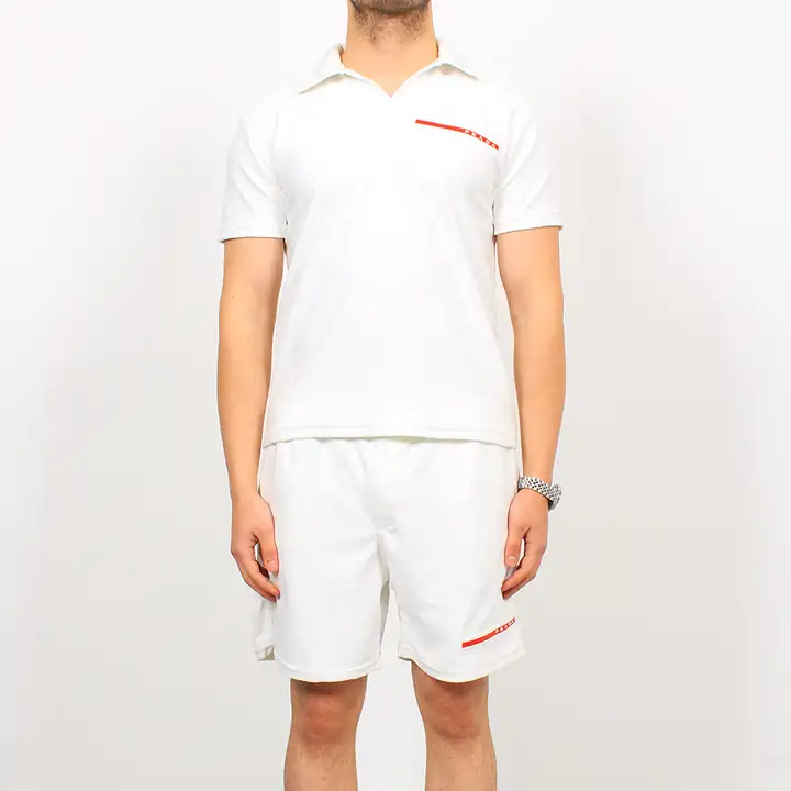 Göğüs Şerit Logo Detaylı Şort Takımı