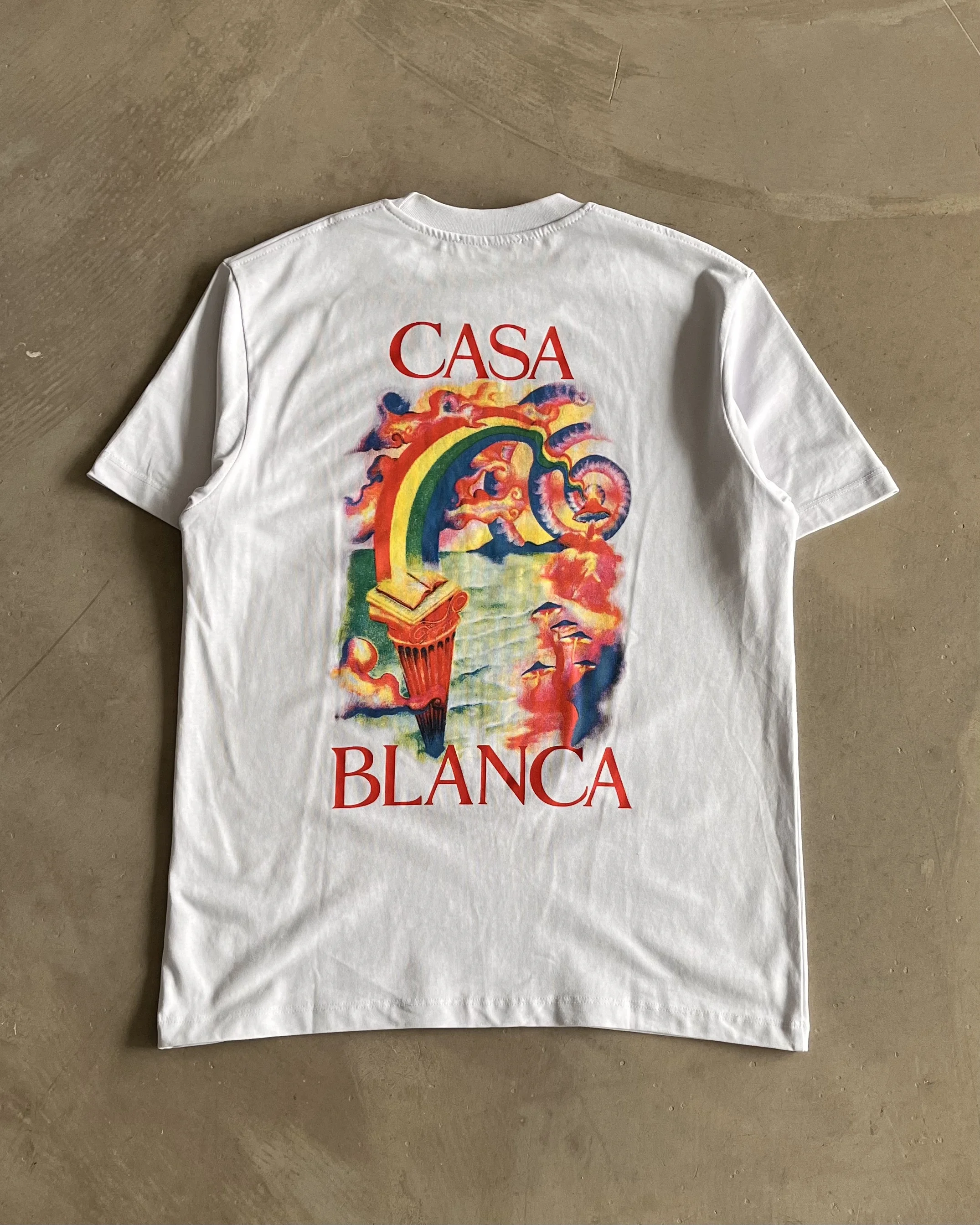  Renkli Ön ve Arka Baskılı Basic T-Shirt