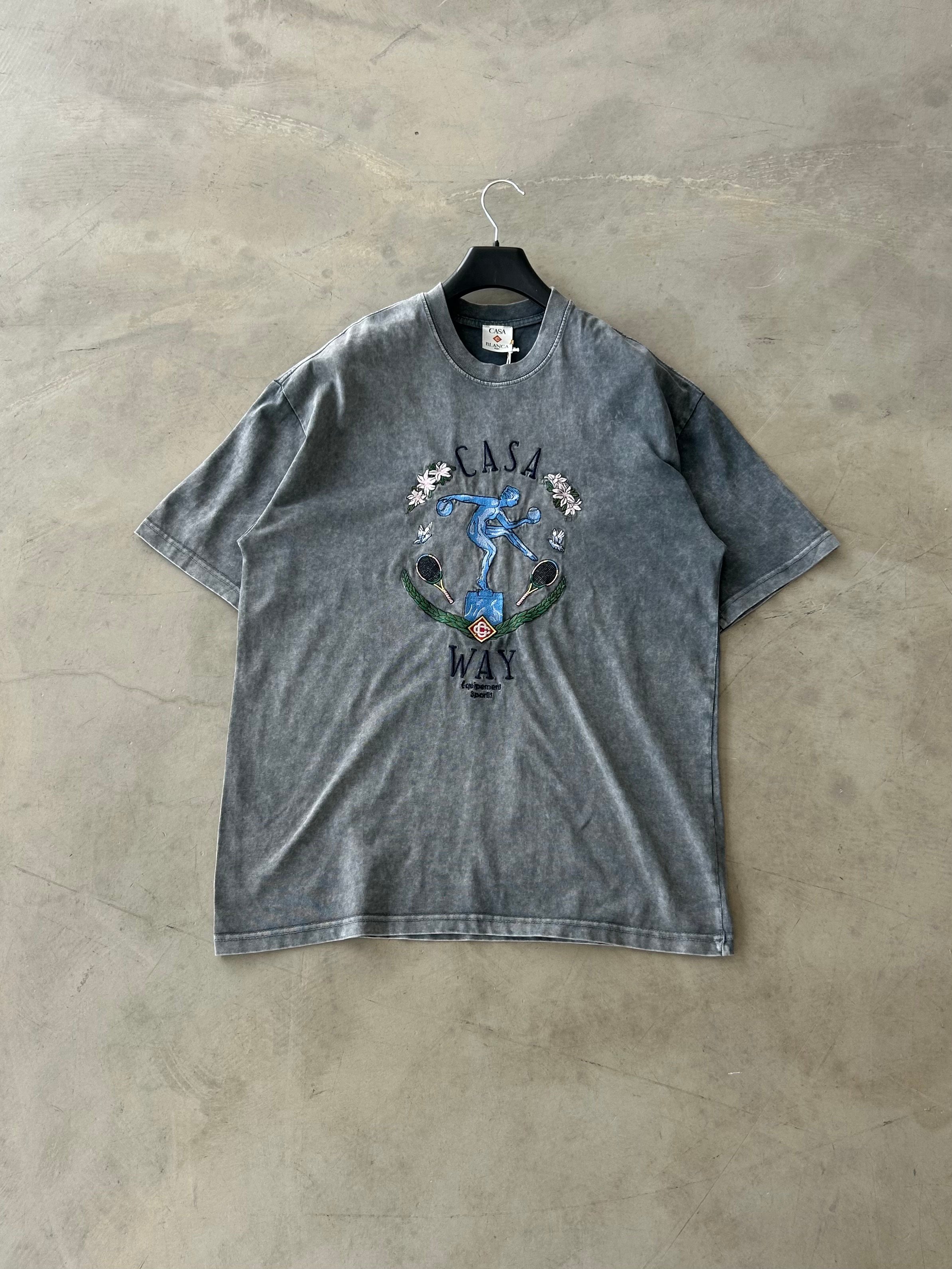 CB Nakışlı Premium Basic Tshirt - Gri