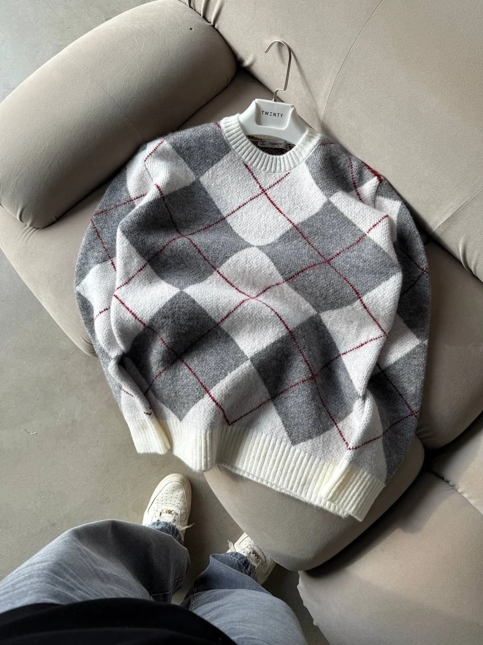 Premium Basic Yünlü Çizgili Triko - Gri