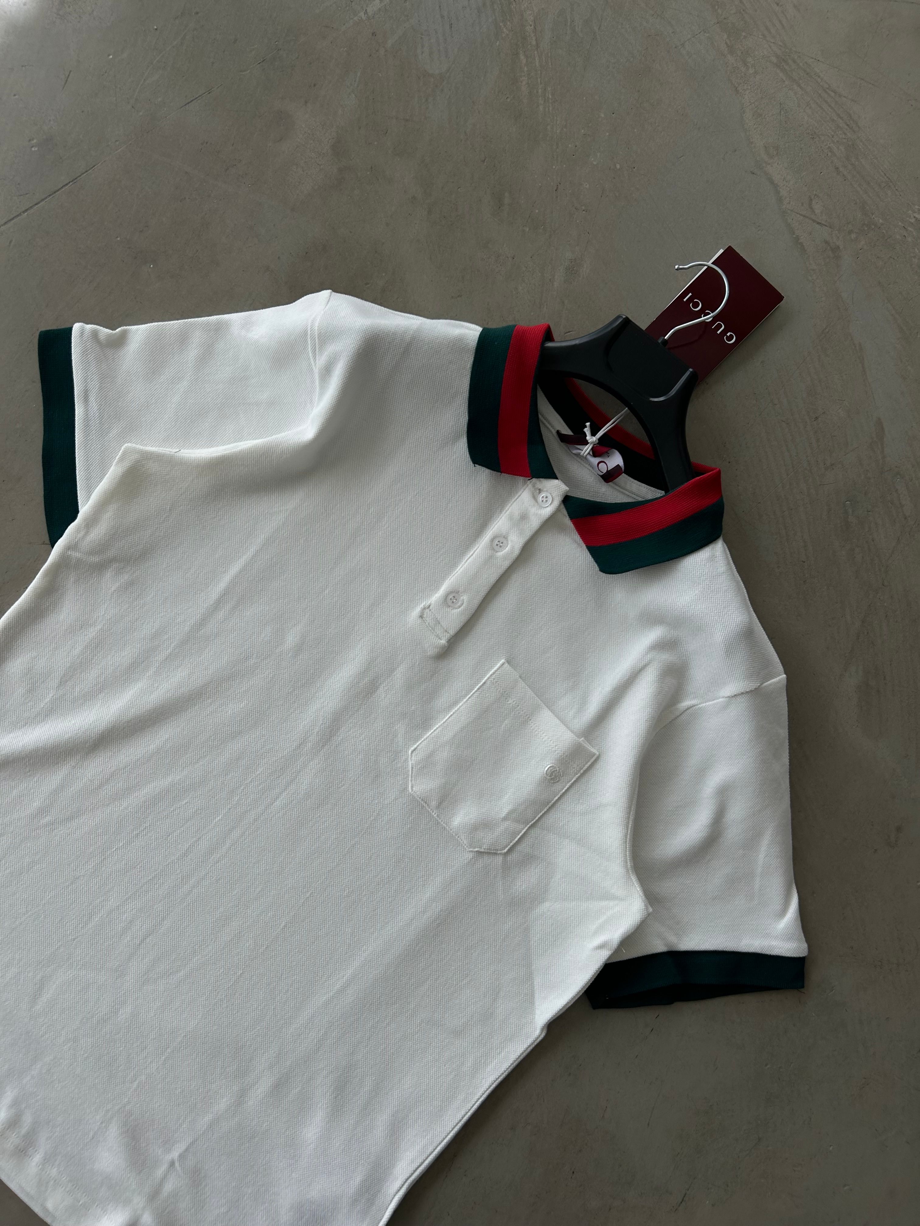 GCC Cep Detaylı Nakışlı Polo Yaka Tee