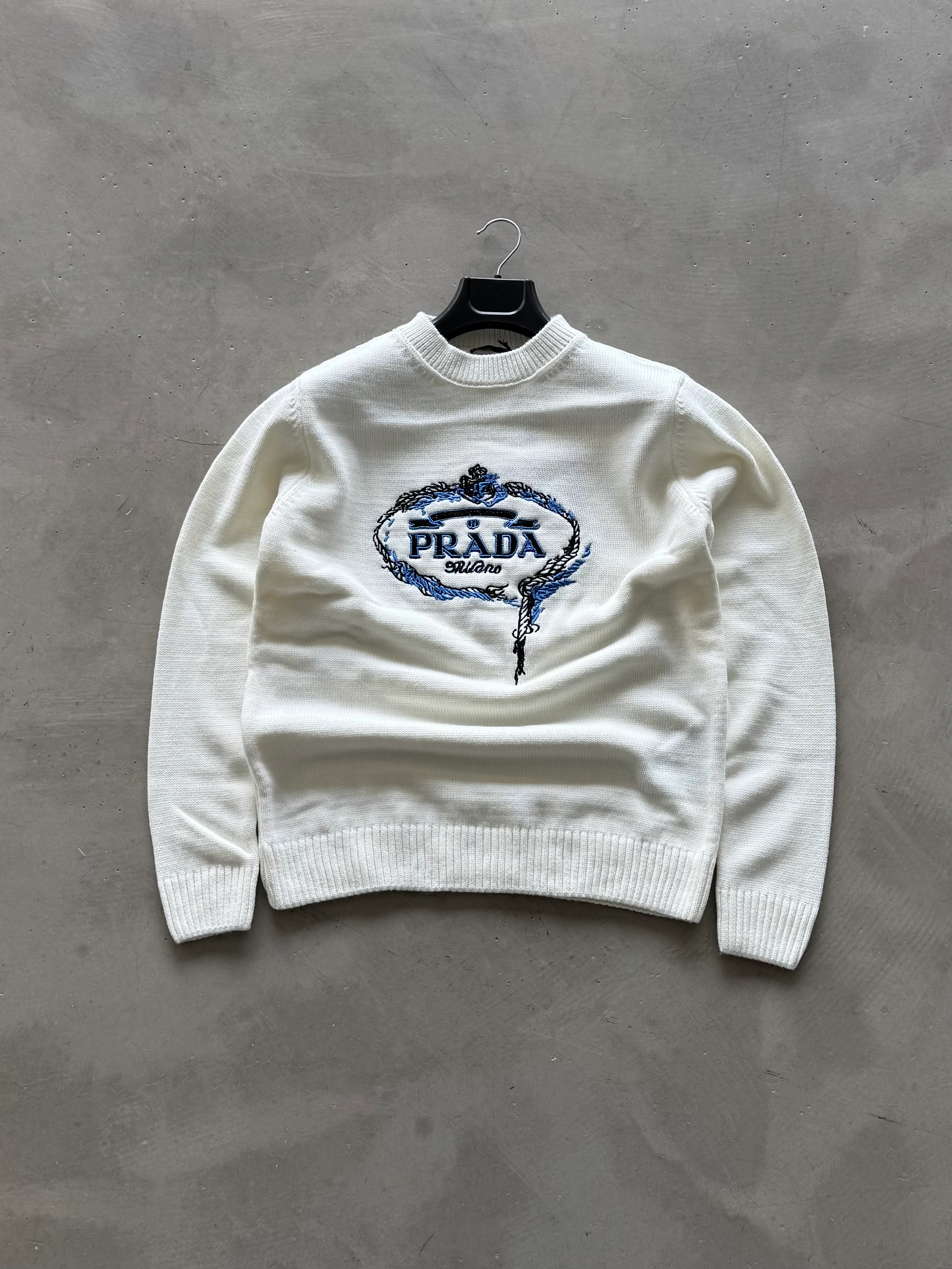 PRD Premium Nakışlı Triko - Beyaz